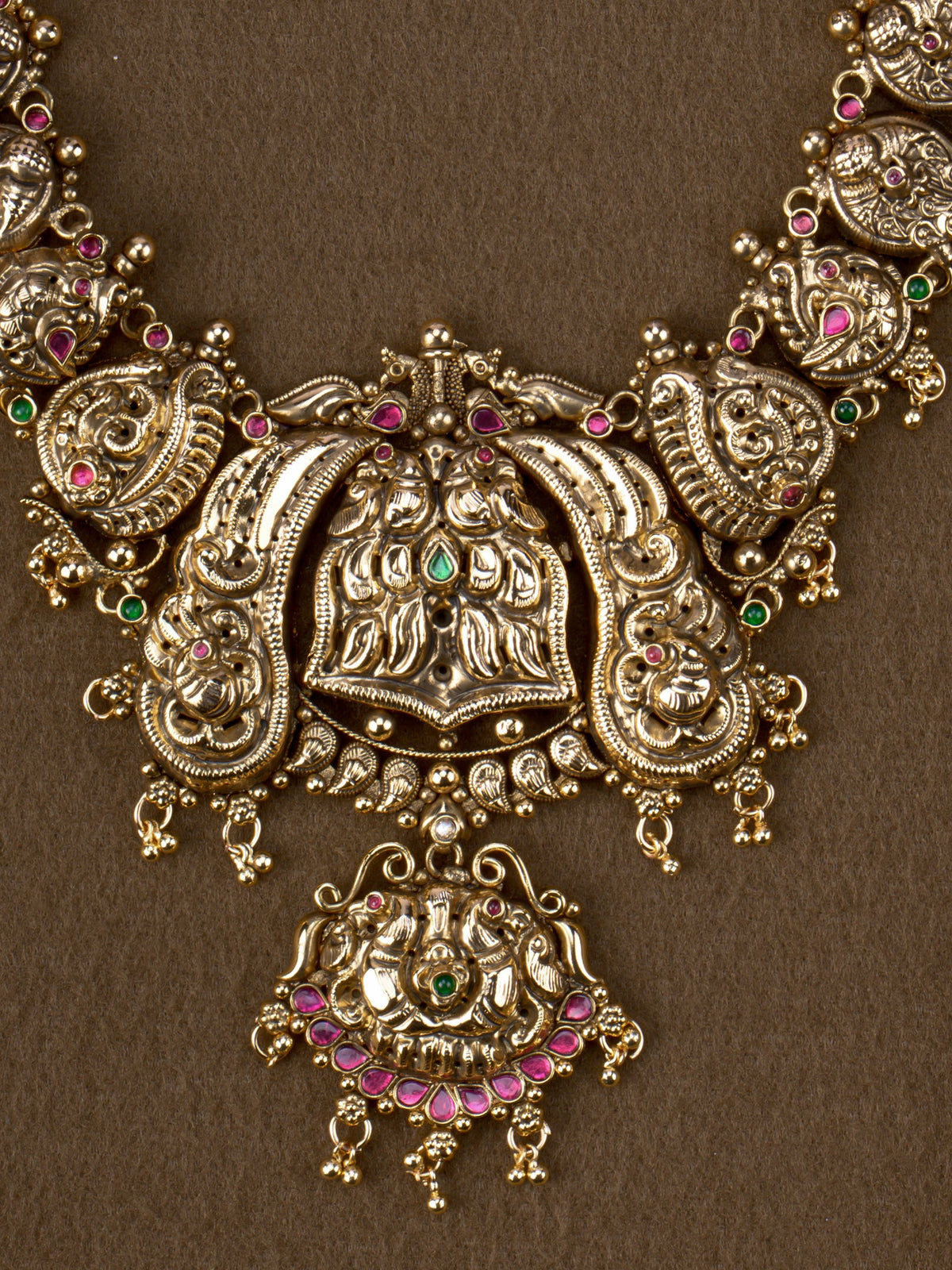 1Gm Gold Plated Shukavani Haaram - pendant close-up