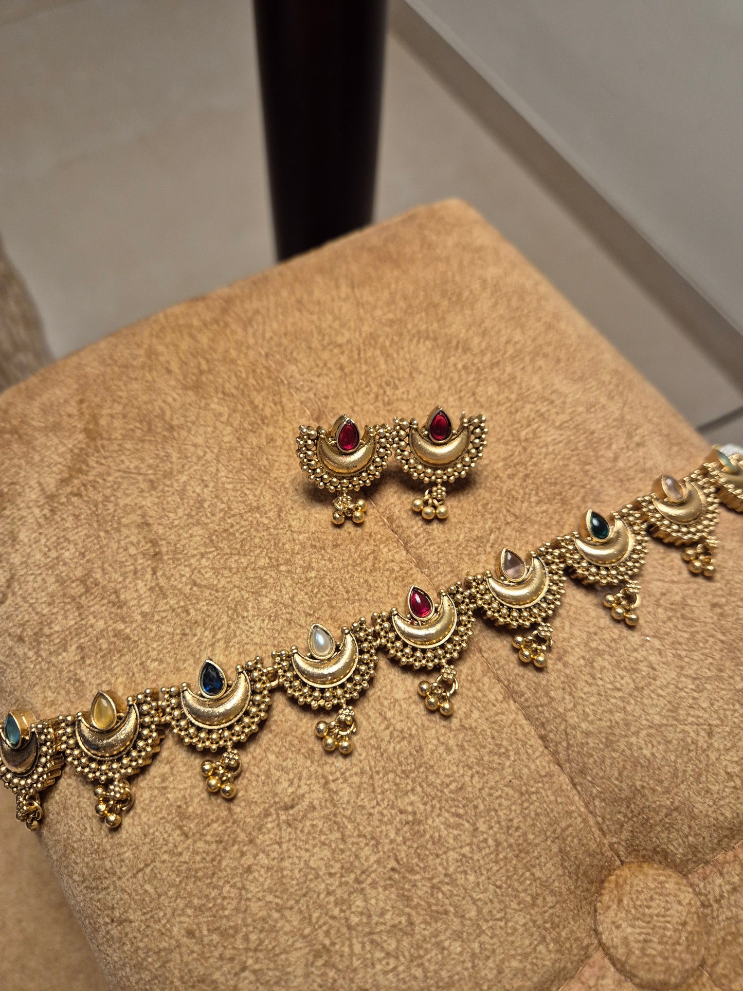 Budgeted Chandabali Ghungroo Necklace