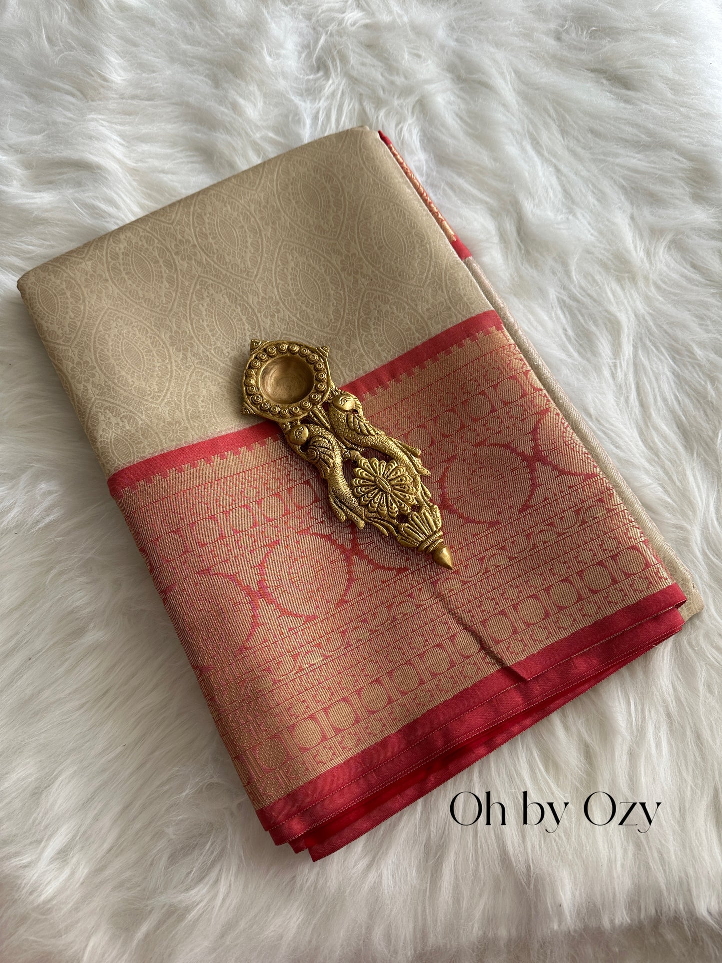 Sandal Tone Tissue Silk Saree