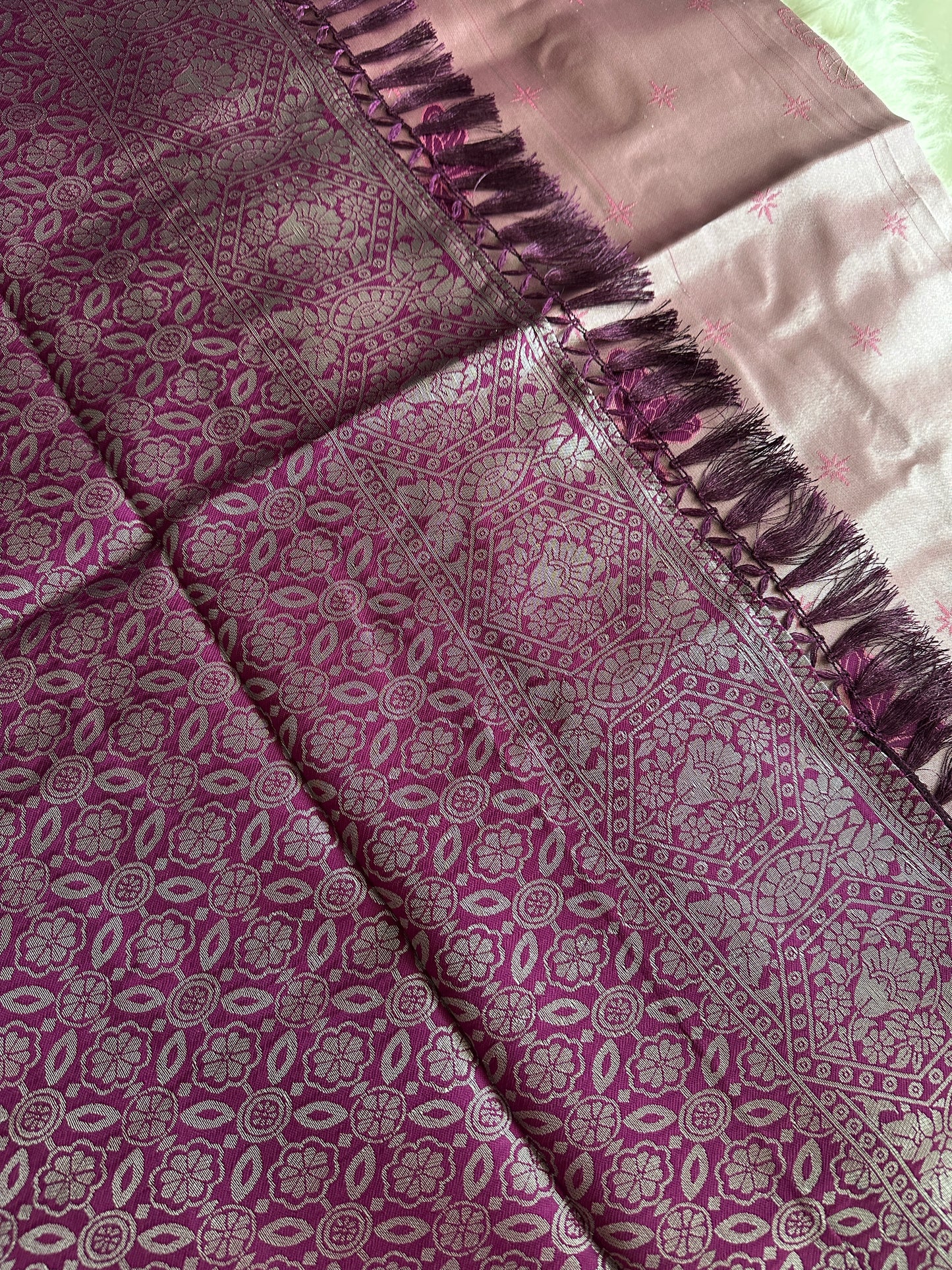 Onion Pink Butterfly Tissue Silk Saree