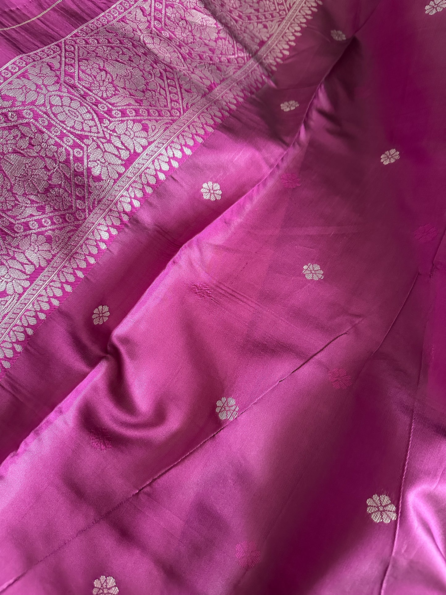 Onion Pink Butterfly Tissue Silk Saree