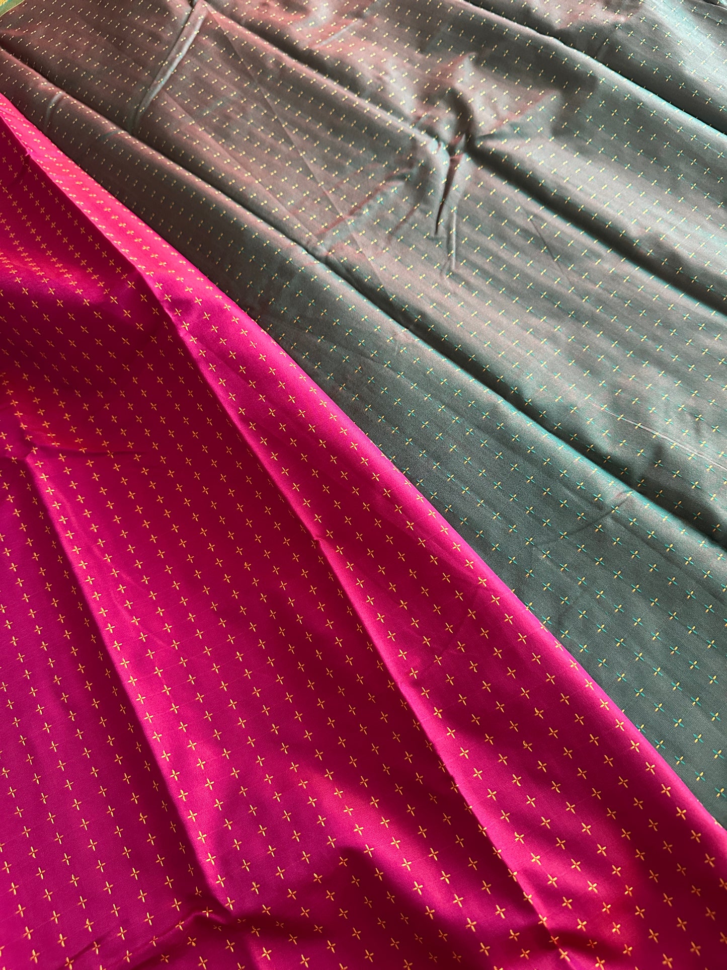 Raani Pink Soft Cotton Silk Saree