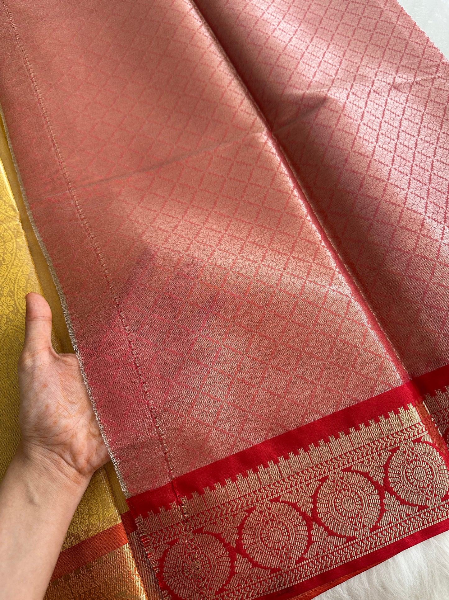 Yellow Tissue Silk Saree