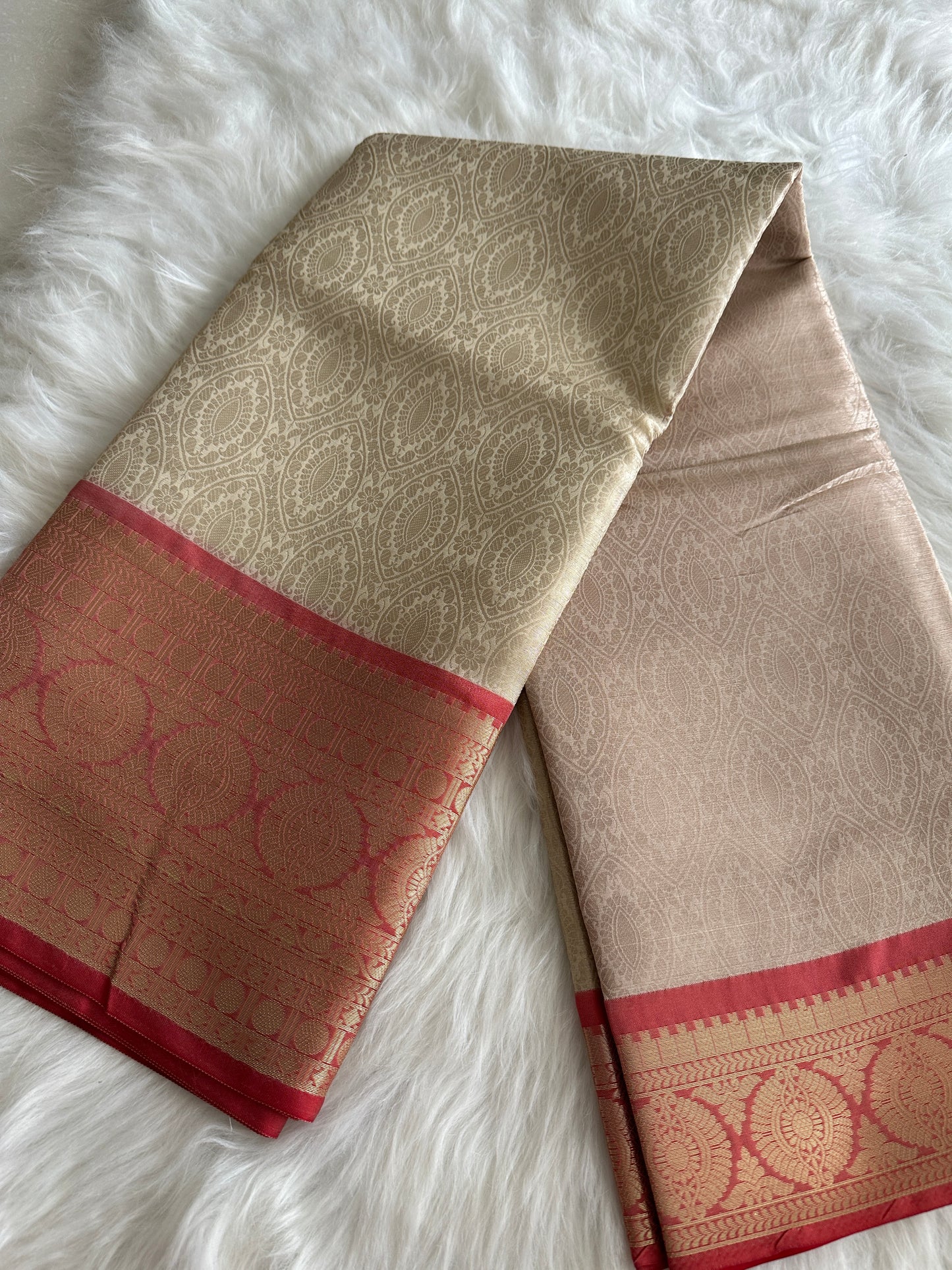 Sandal Tone Tissue Silk Saree