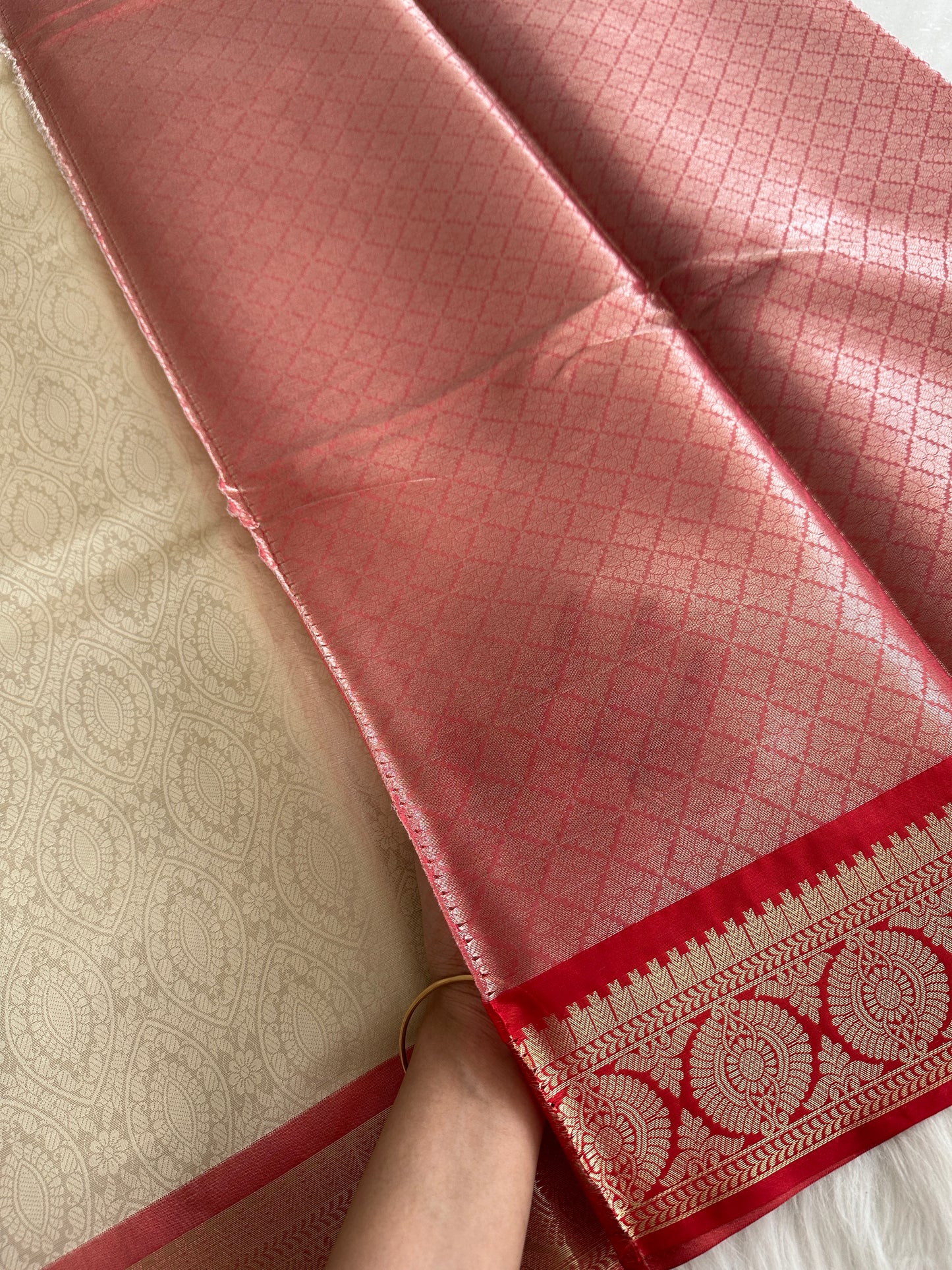 Sandal Tone Tissue Silk Saree