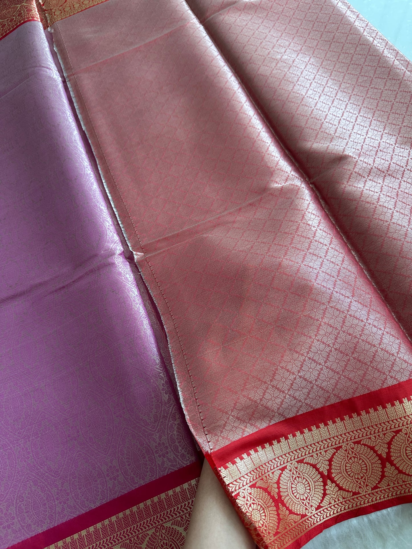 Onion Pink Tissue Silk Saree