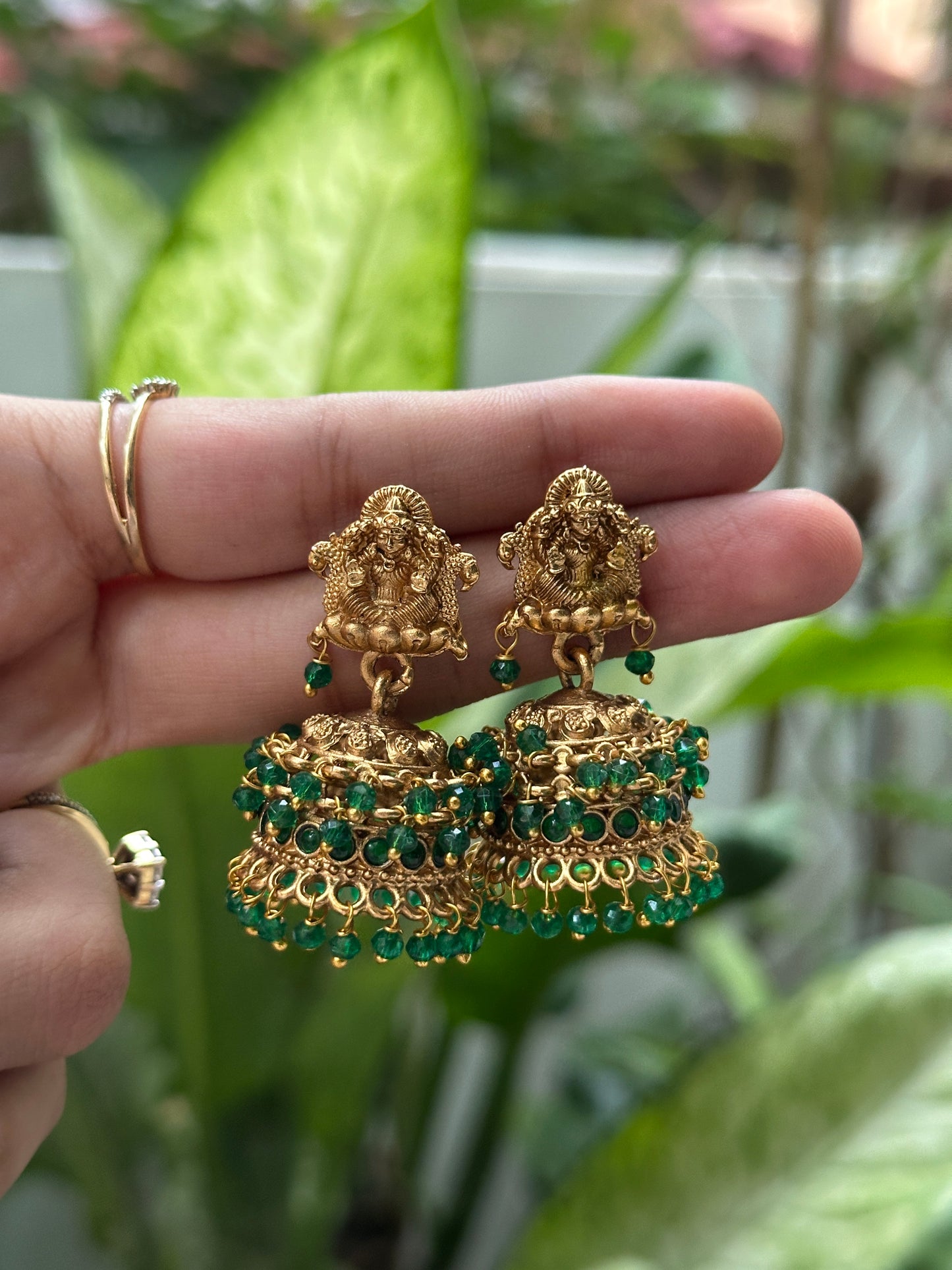 Gauri Bead Jhumkas