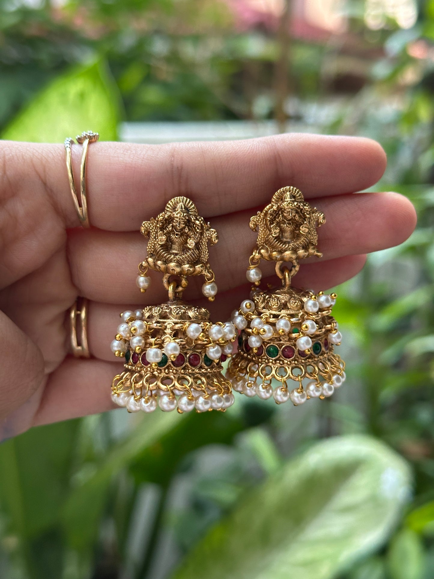 Gauri Bead Jhumkas