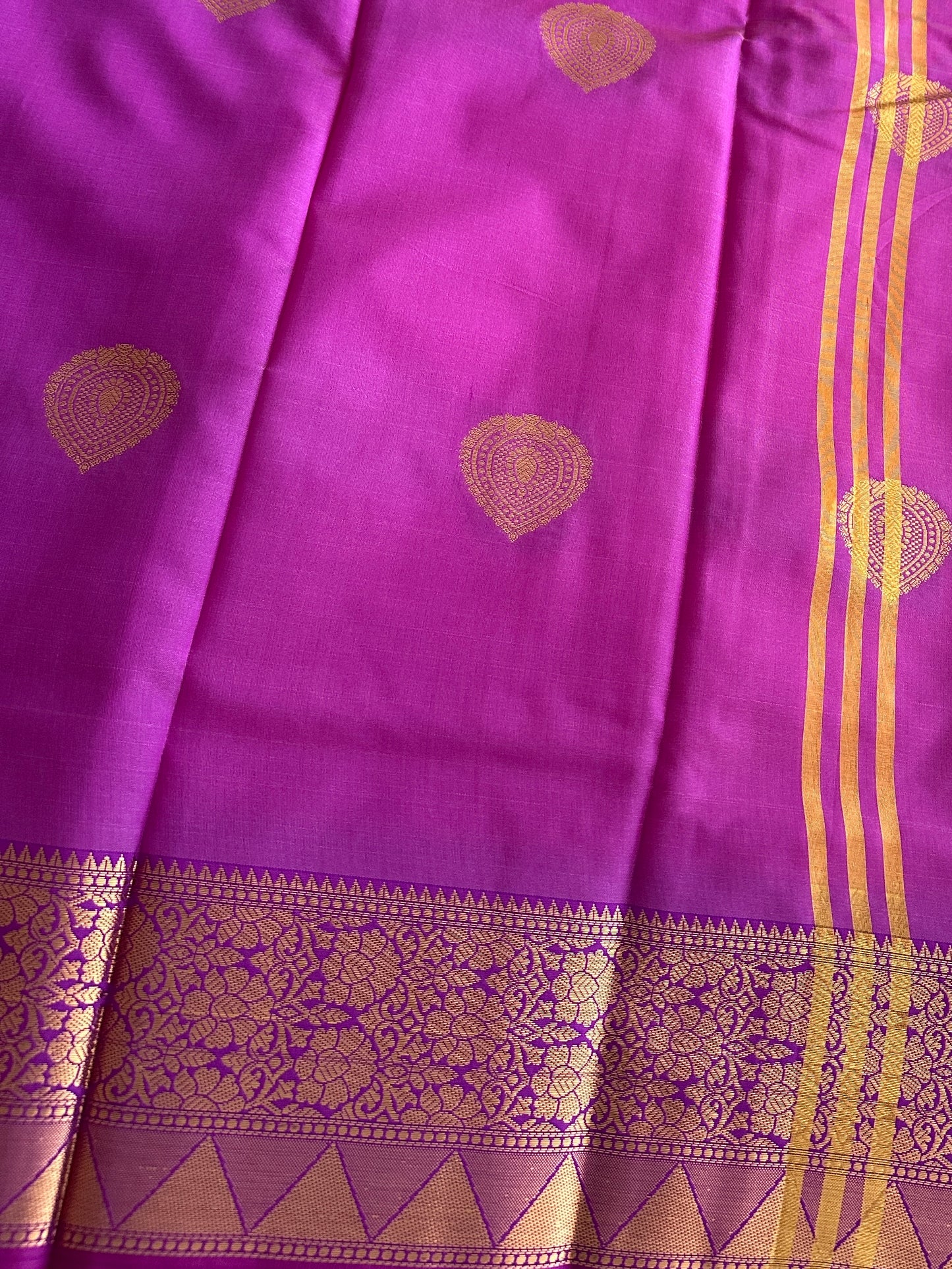Peach Semi Silk Saree