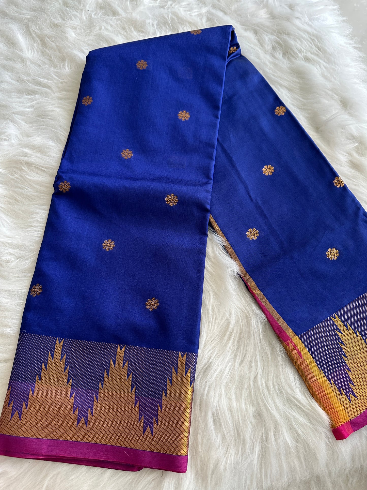 Royal Blue Semi Silk Saree