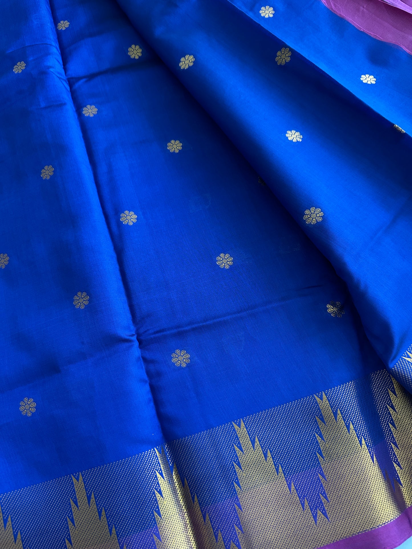 Royal Blue Semi Silk Saree