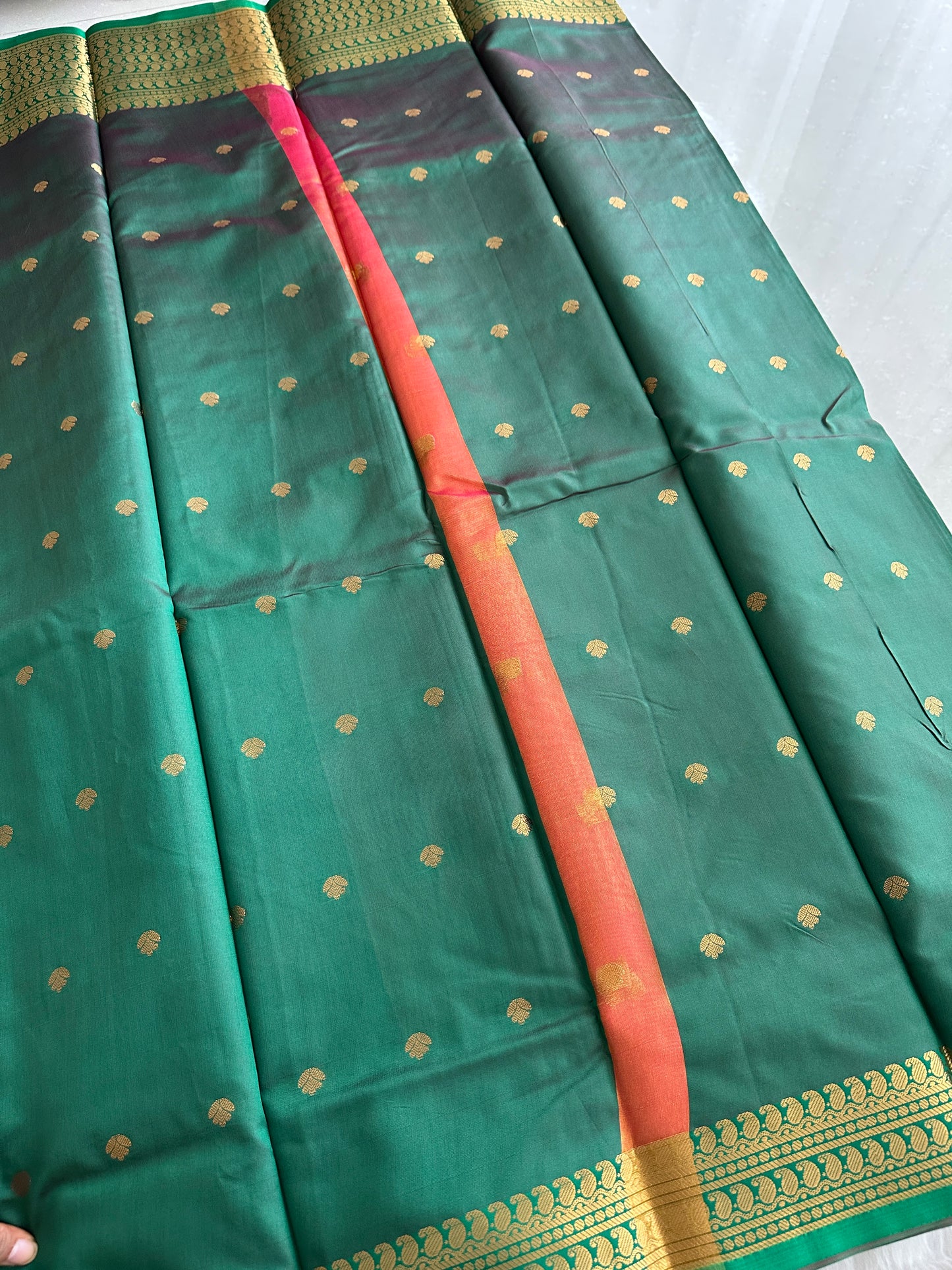 Baby Pink Semi Silk Saree
