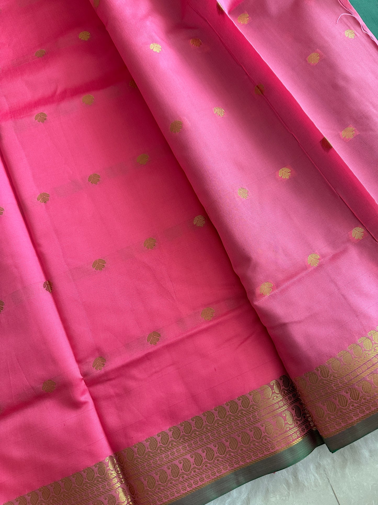 Baby Pink Semi Silk Saree