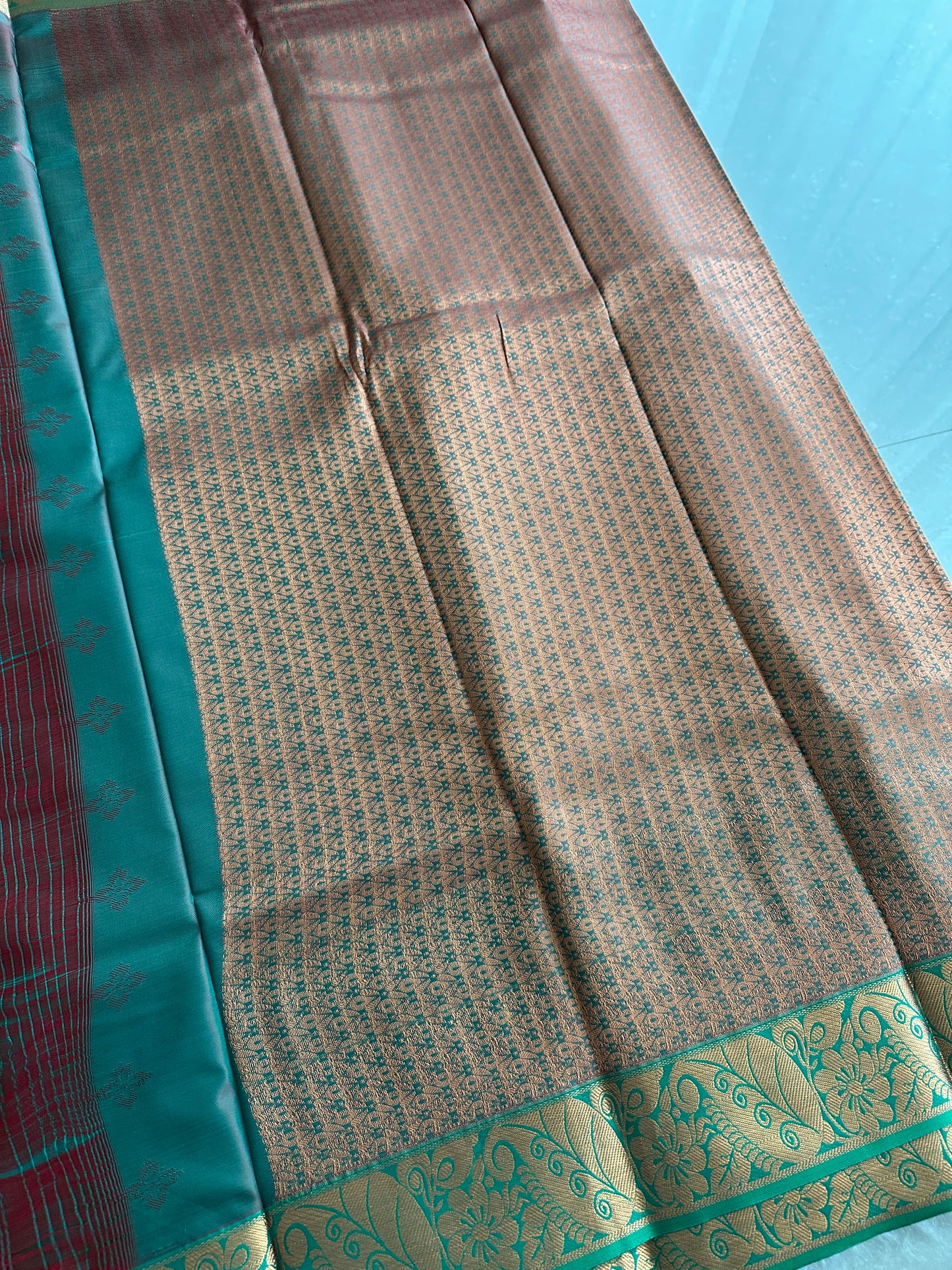 Orange Semi Silk Saree