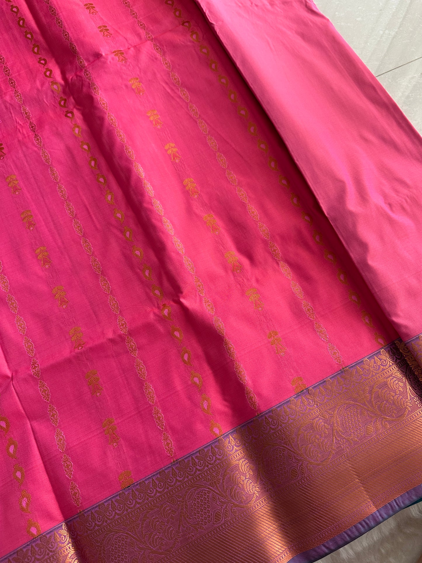 Baby pink Semi Silk Saree v2.0