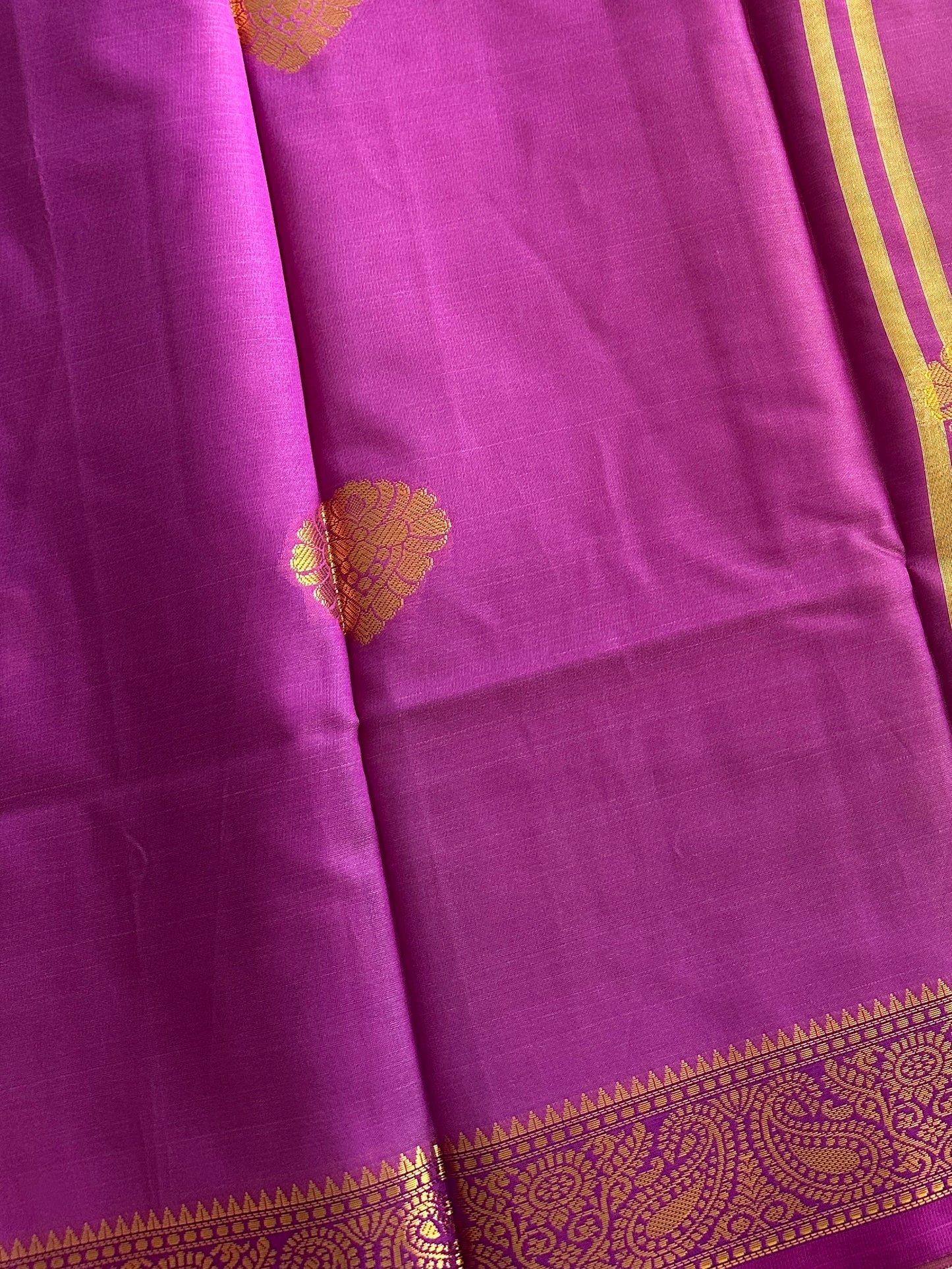 Lime Green Shade Semi Silk Saree