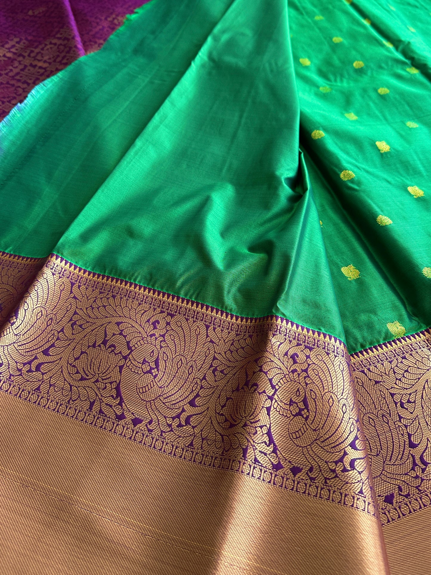 Premium Emerald Semi Kanchivaram Pattu Saree