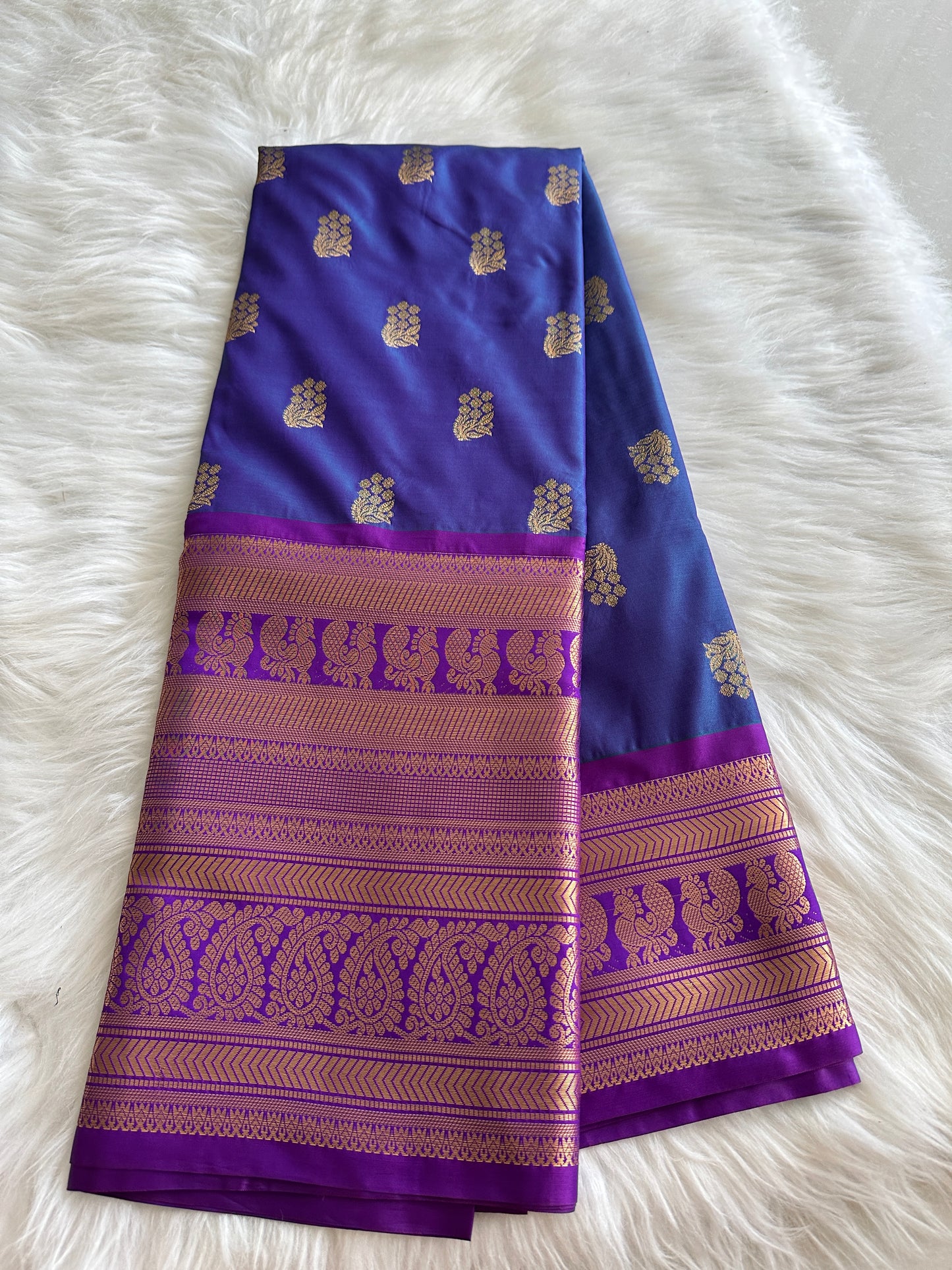 Mauve Purple Semi Kanchivaram Pattu Saree