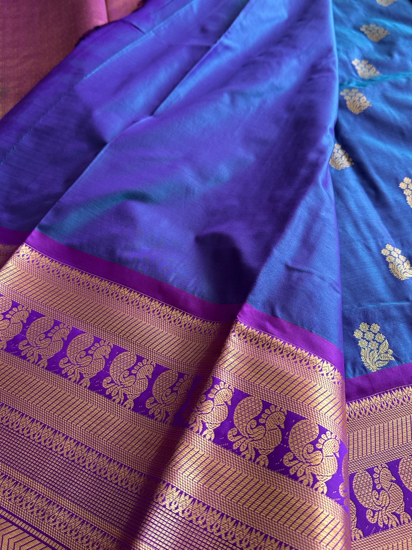 Mauve Purple Semi Kanchivaram Pattu Saree