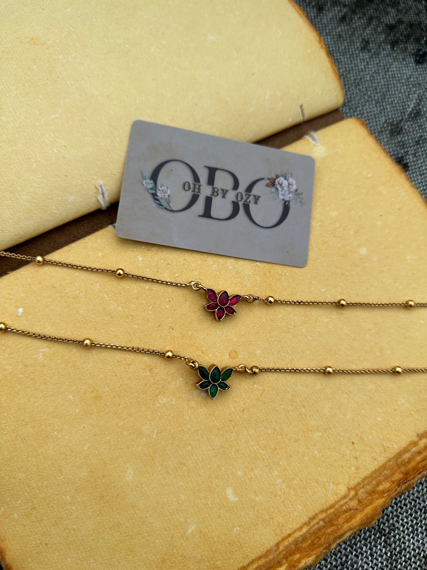 Reversible Padma Anklets