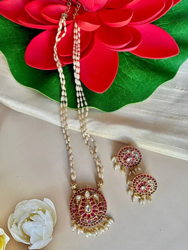 Azura Rice pearl Chain set