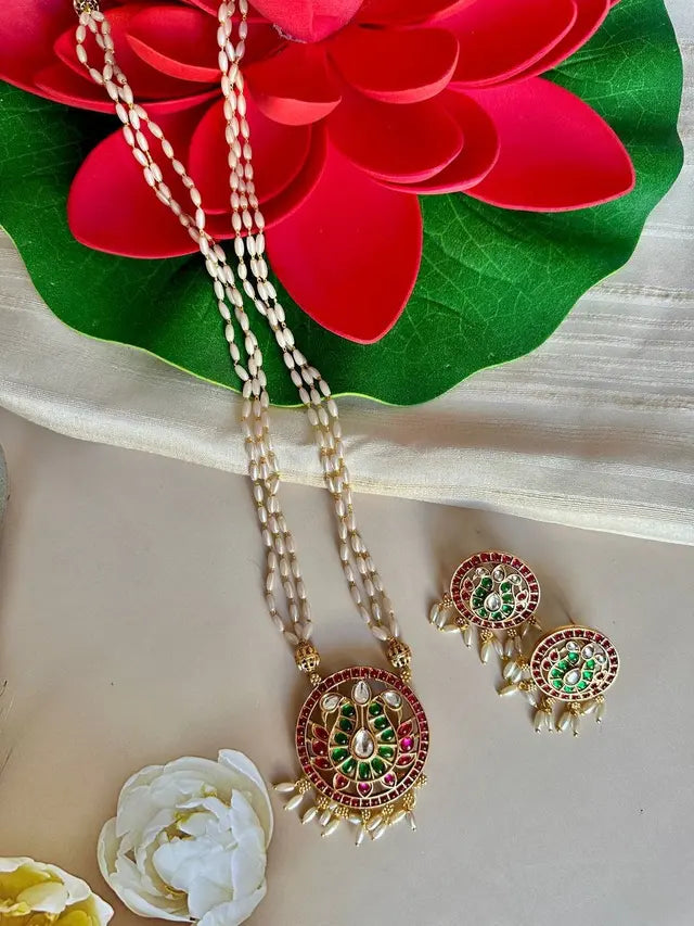 Azura Rice pearl Chain set