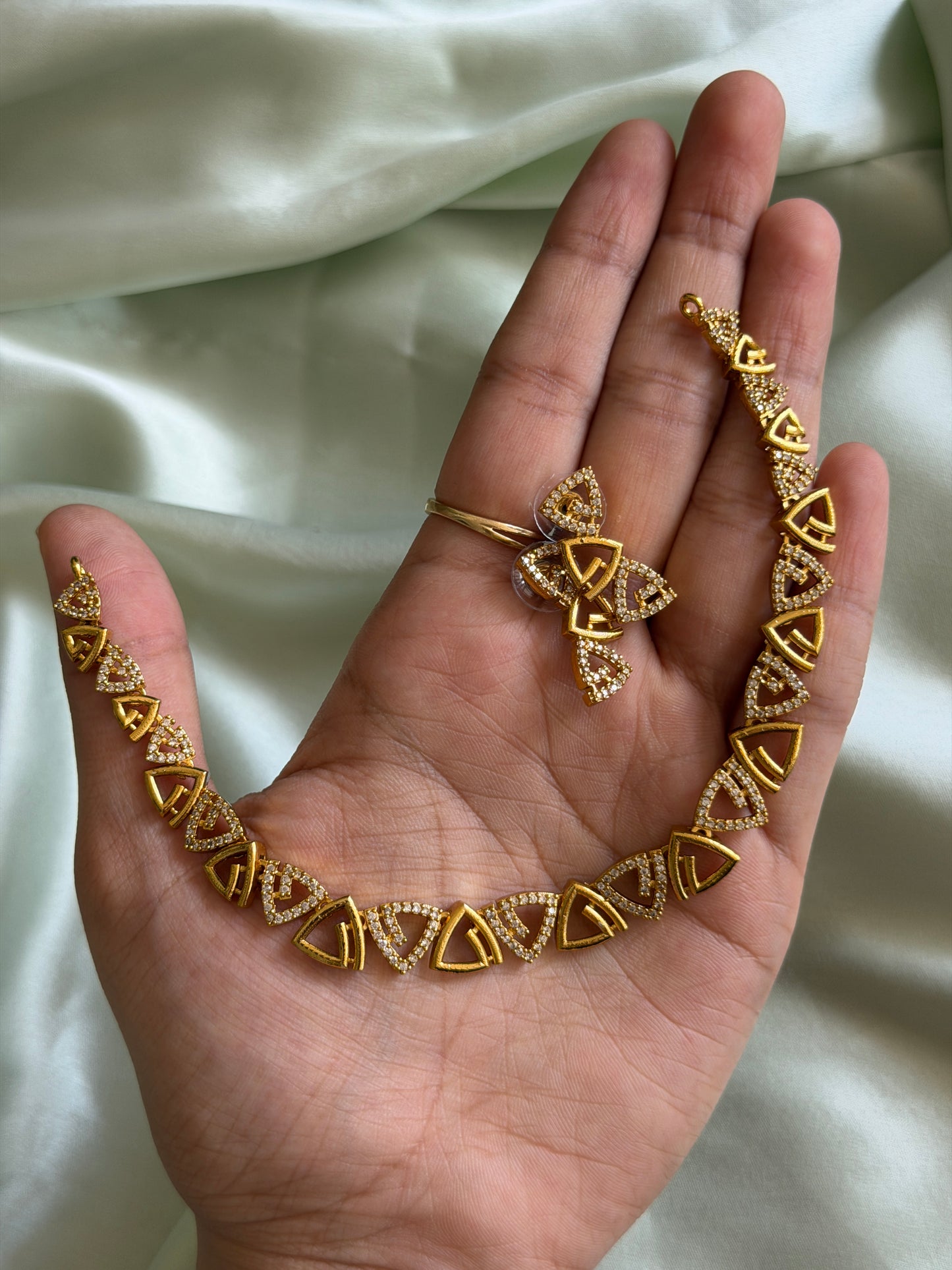 Geometrical Diamond Necklace