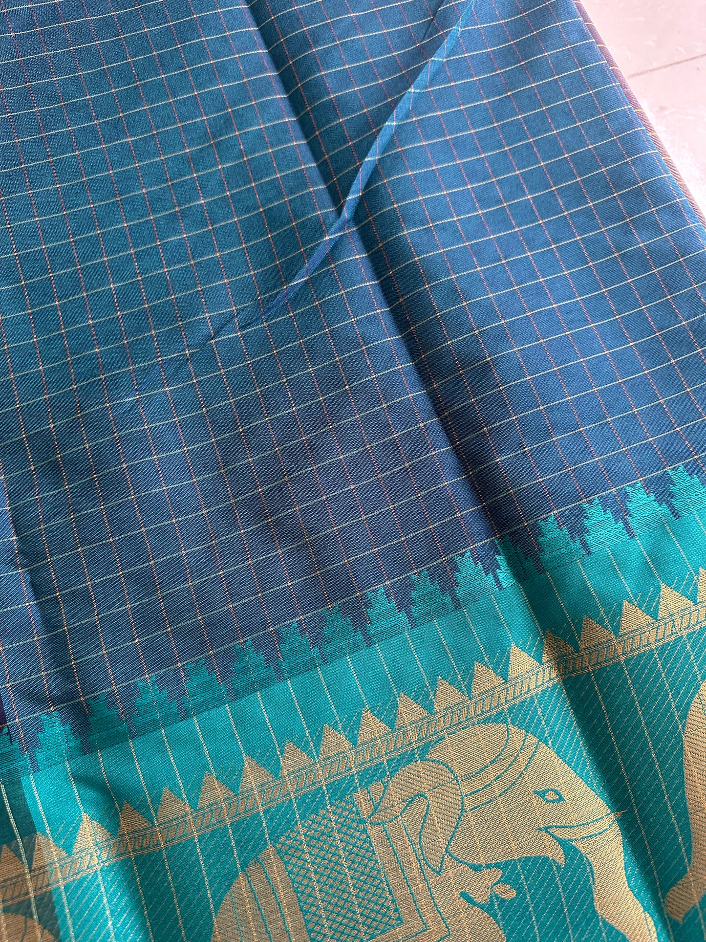 Tusker Chettinad Cotton Silk Saree