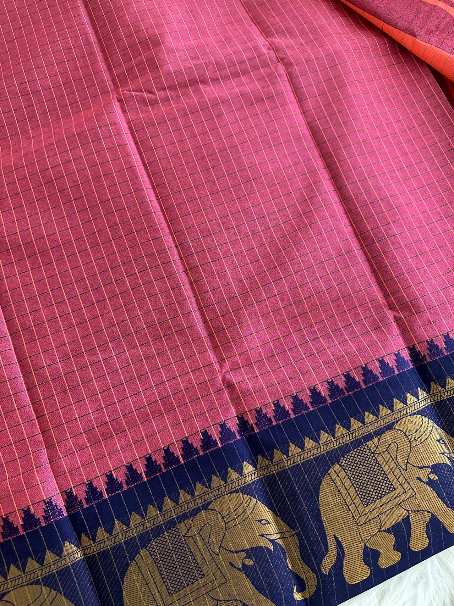 Tusker Chettinad Cotton Silk Saree