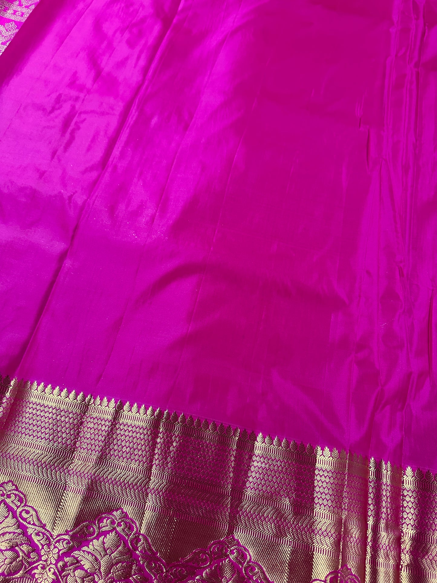 Pop Pink Pine Tissue Kanchi Pattu