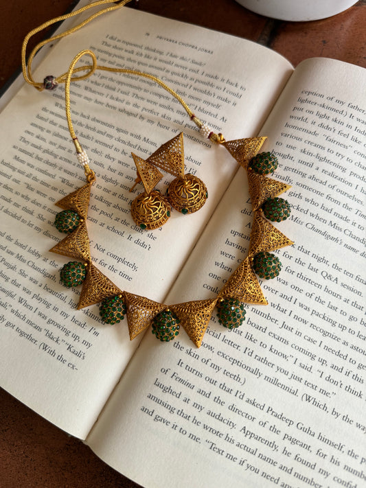Circle Triangle Designer Necklace