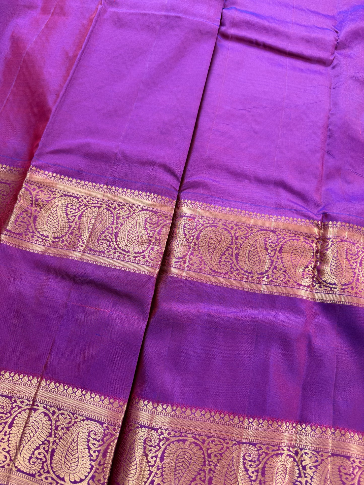Sunset Orange Handloom Silk Saree