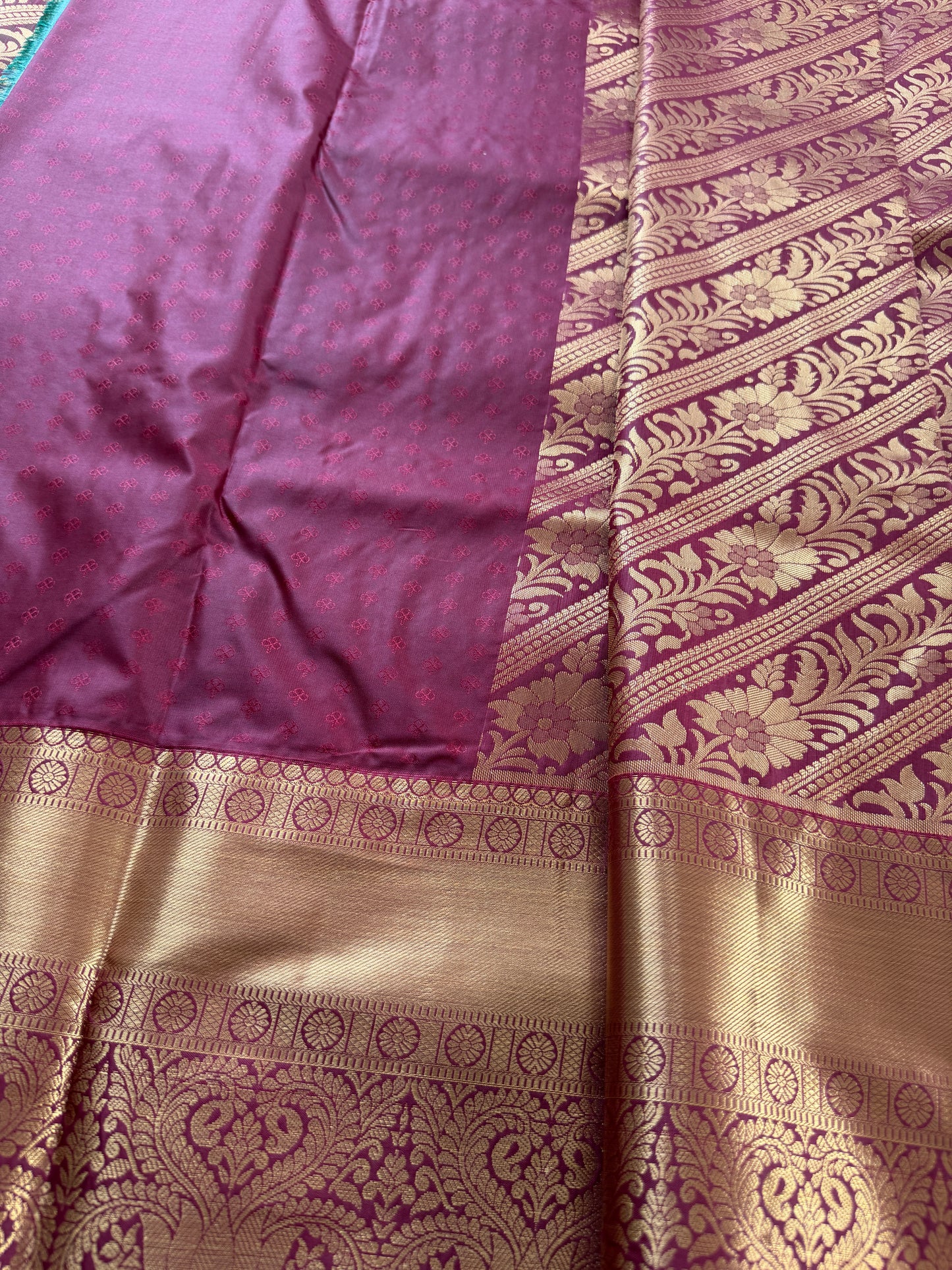 Blood Red Semi Kanchi Brocade Pattu