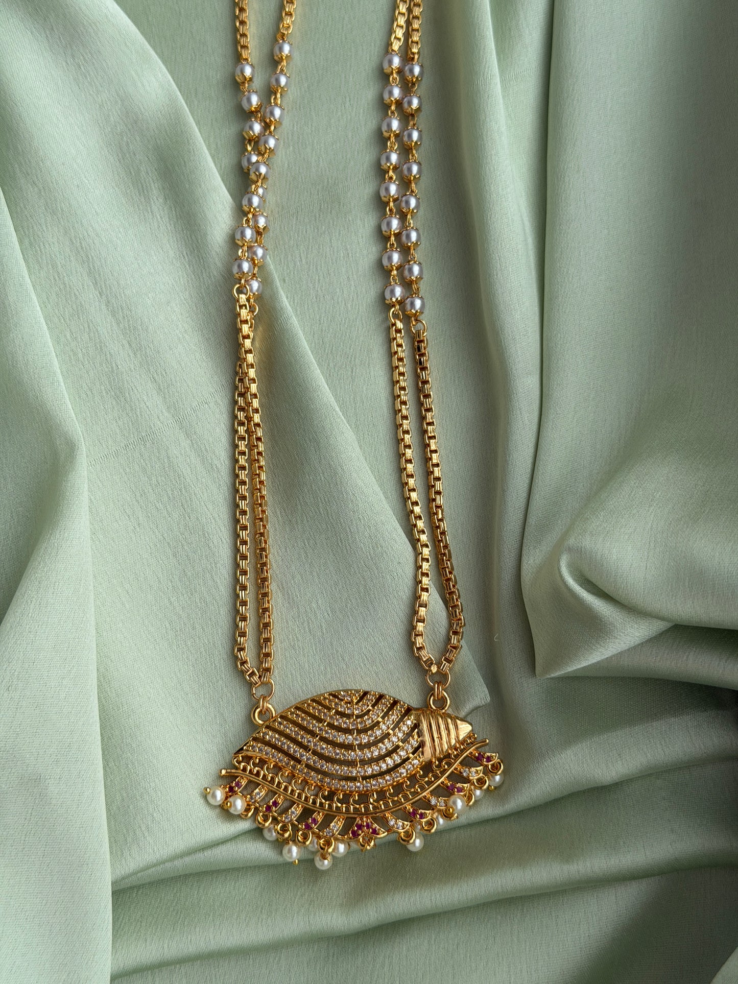 Shangu 1 Gm gold Haaram