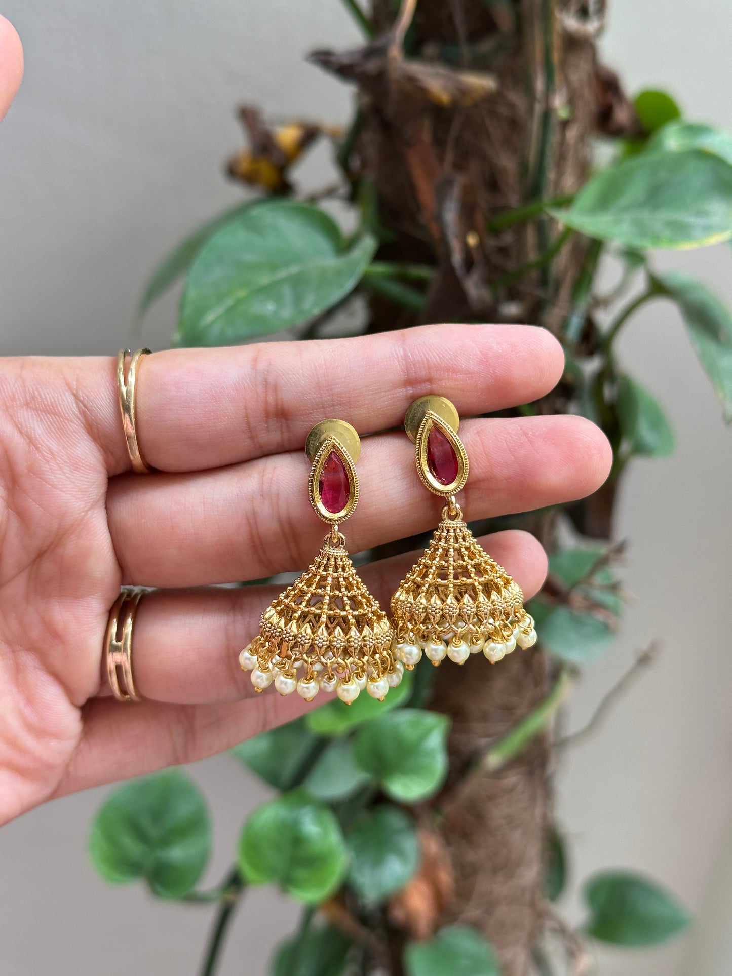 Non idol matte Jhumkas