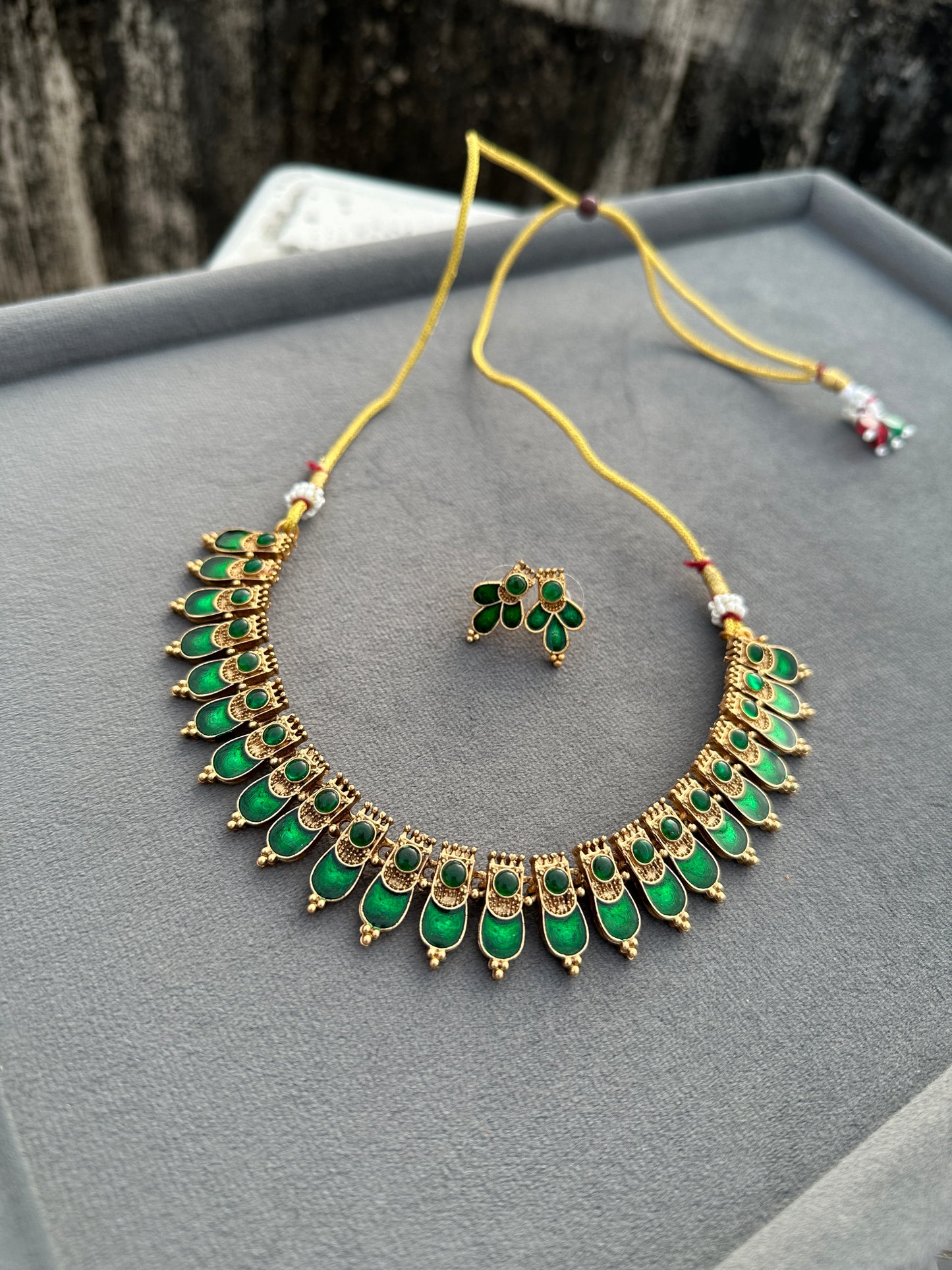 Hand Painted Palakka Necklace