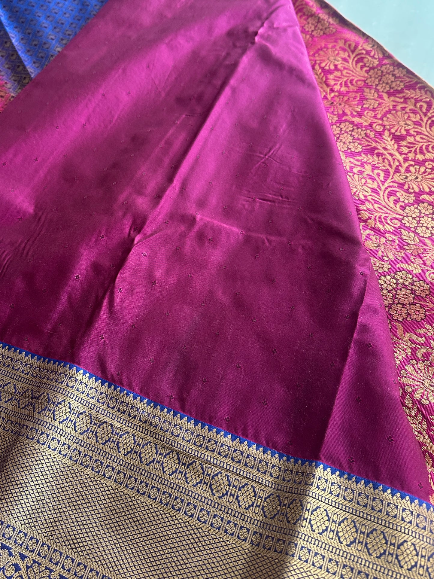 Rasberry Tissue Kanchi Silk