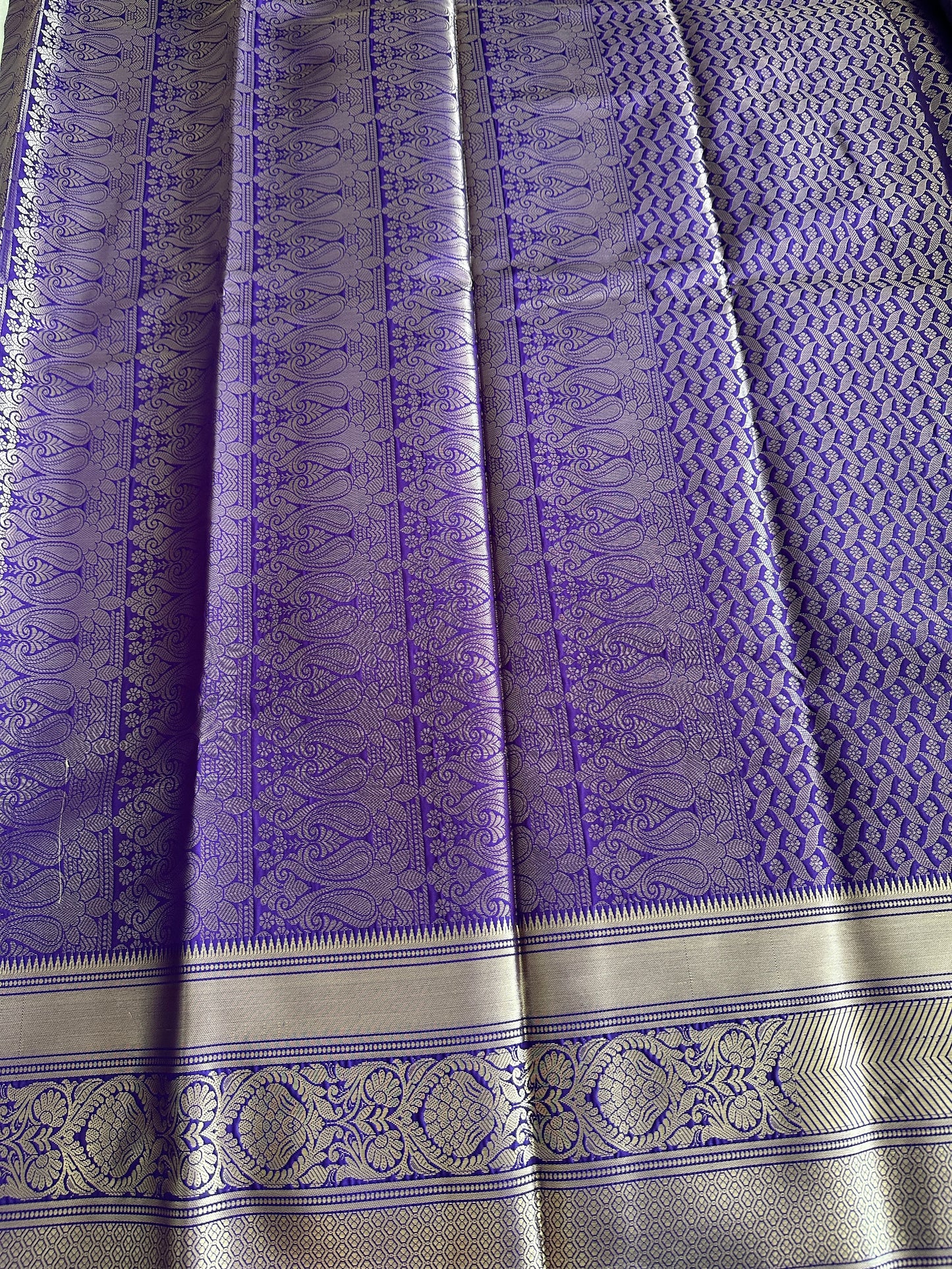 Turquoise Blue Semi Tissue Silk