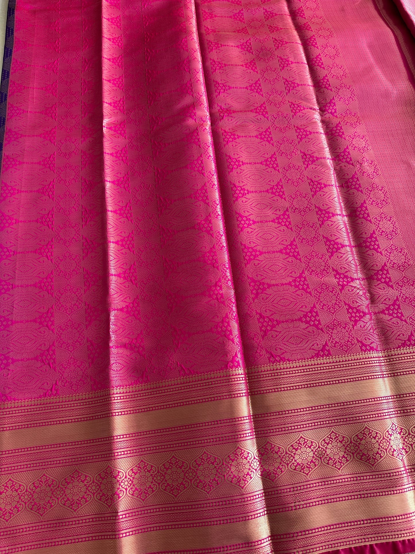 Hide And Seek Purple Semi Tissue Silk Saree