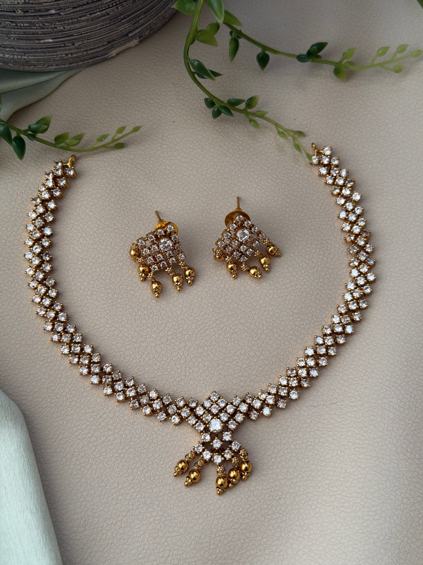 Vintage Diamond Attigai Choker