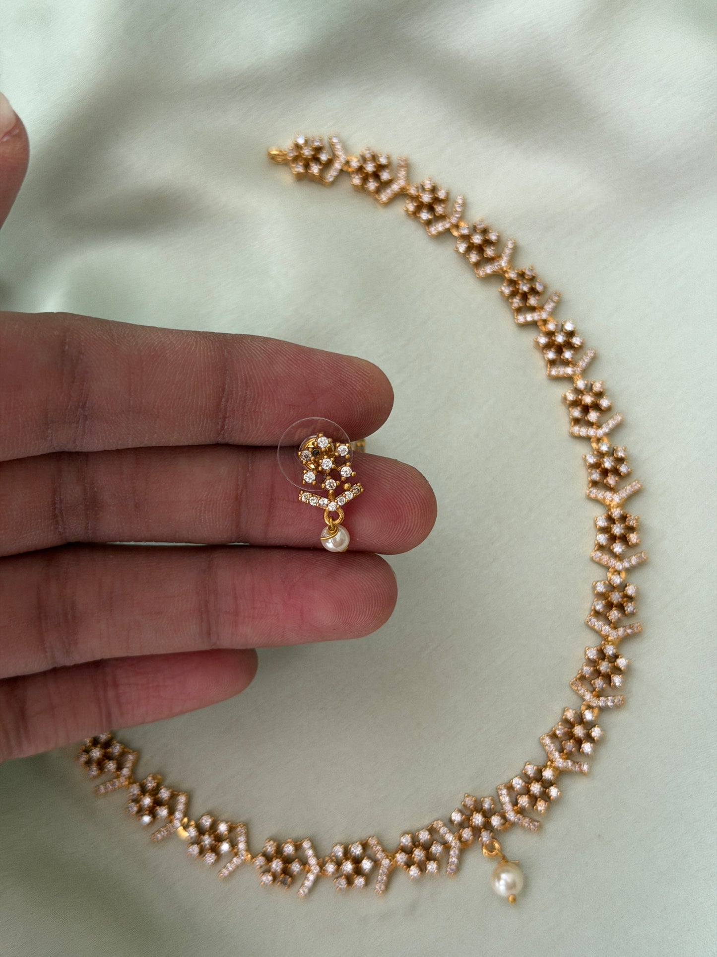 Eshna Diamond Long Necklace