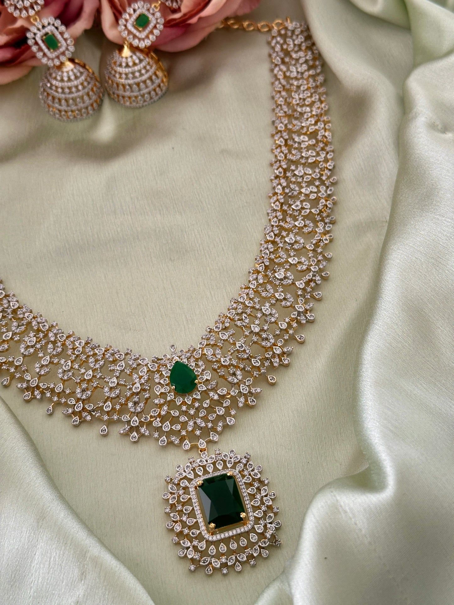 Misba AD Pendant Haaram Set