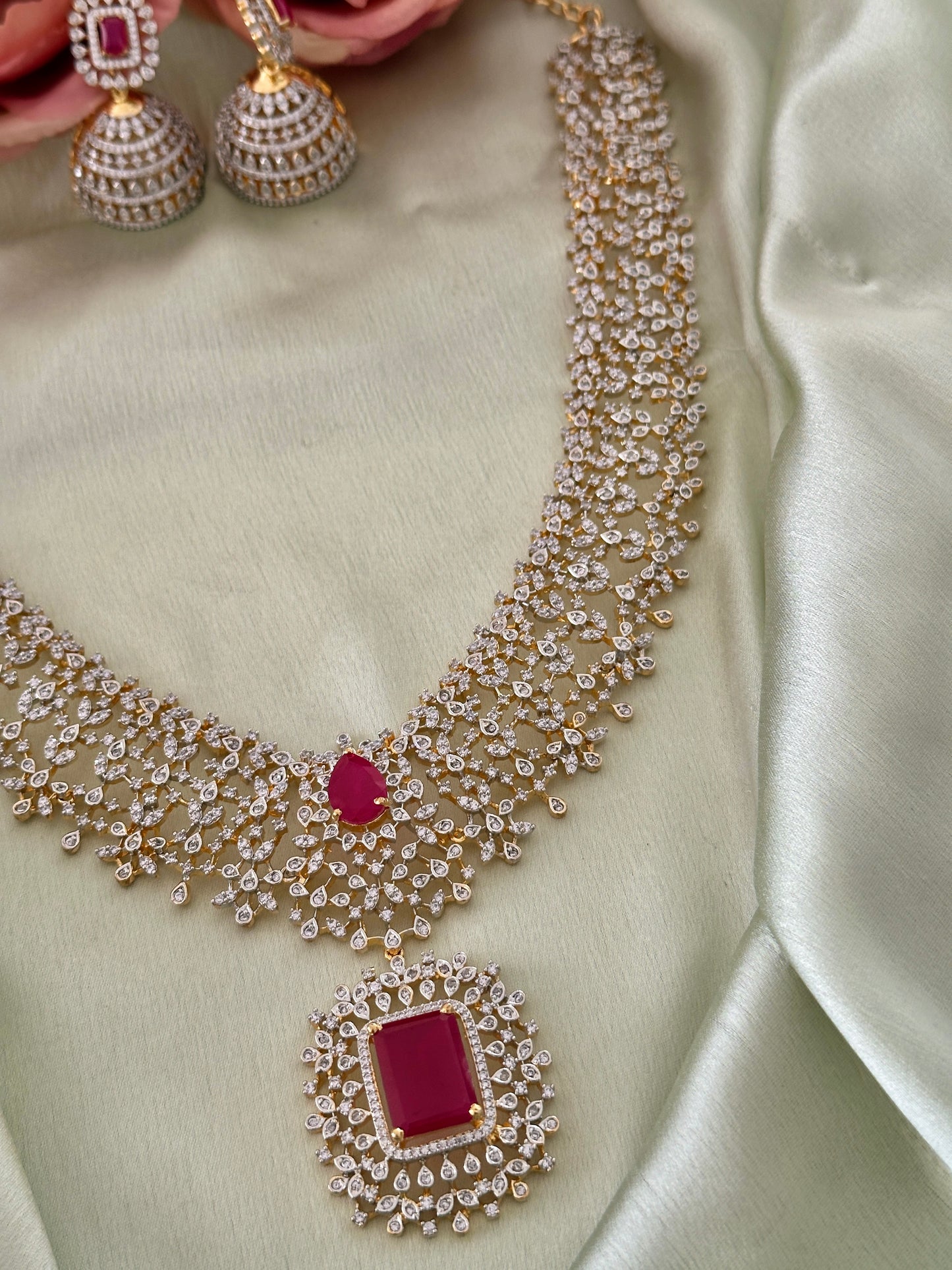Misba AD Pendant Haaram Set