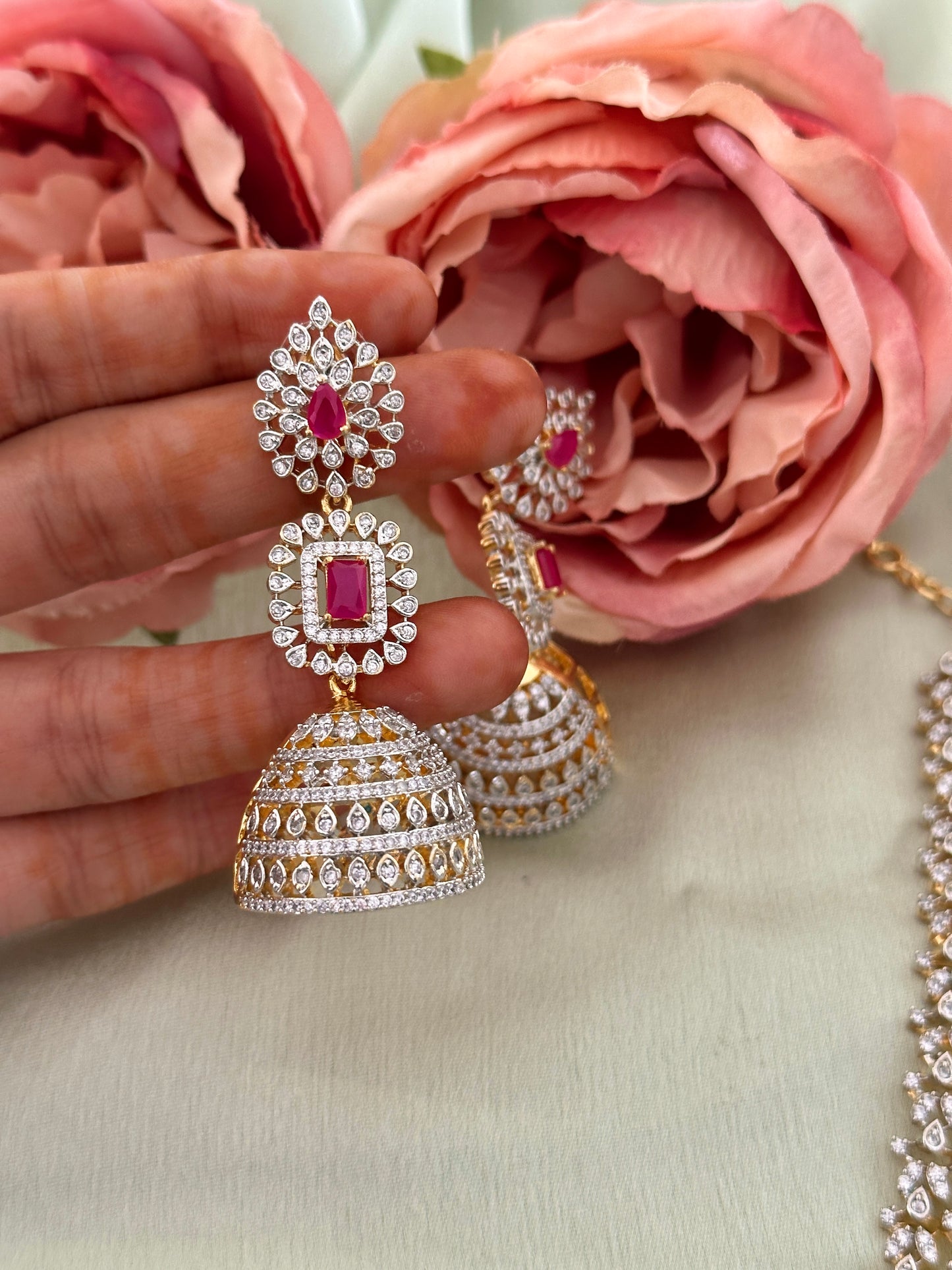 Misba AD Pendant Haaram Set