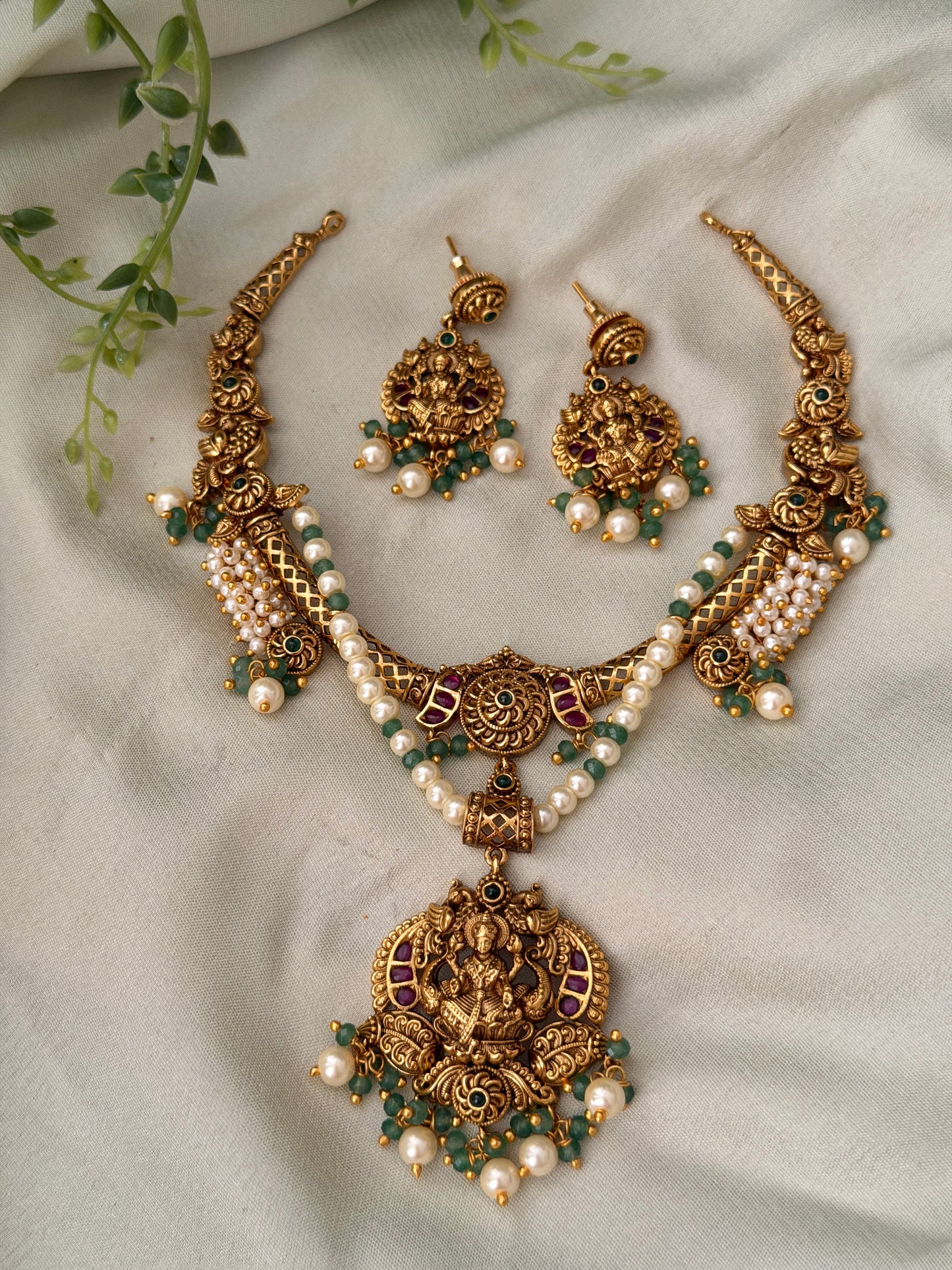 Bhavisha Criss Cross Pearl Necklace