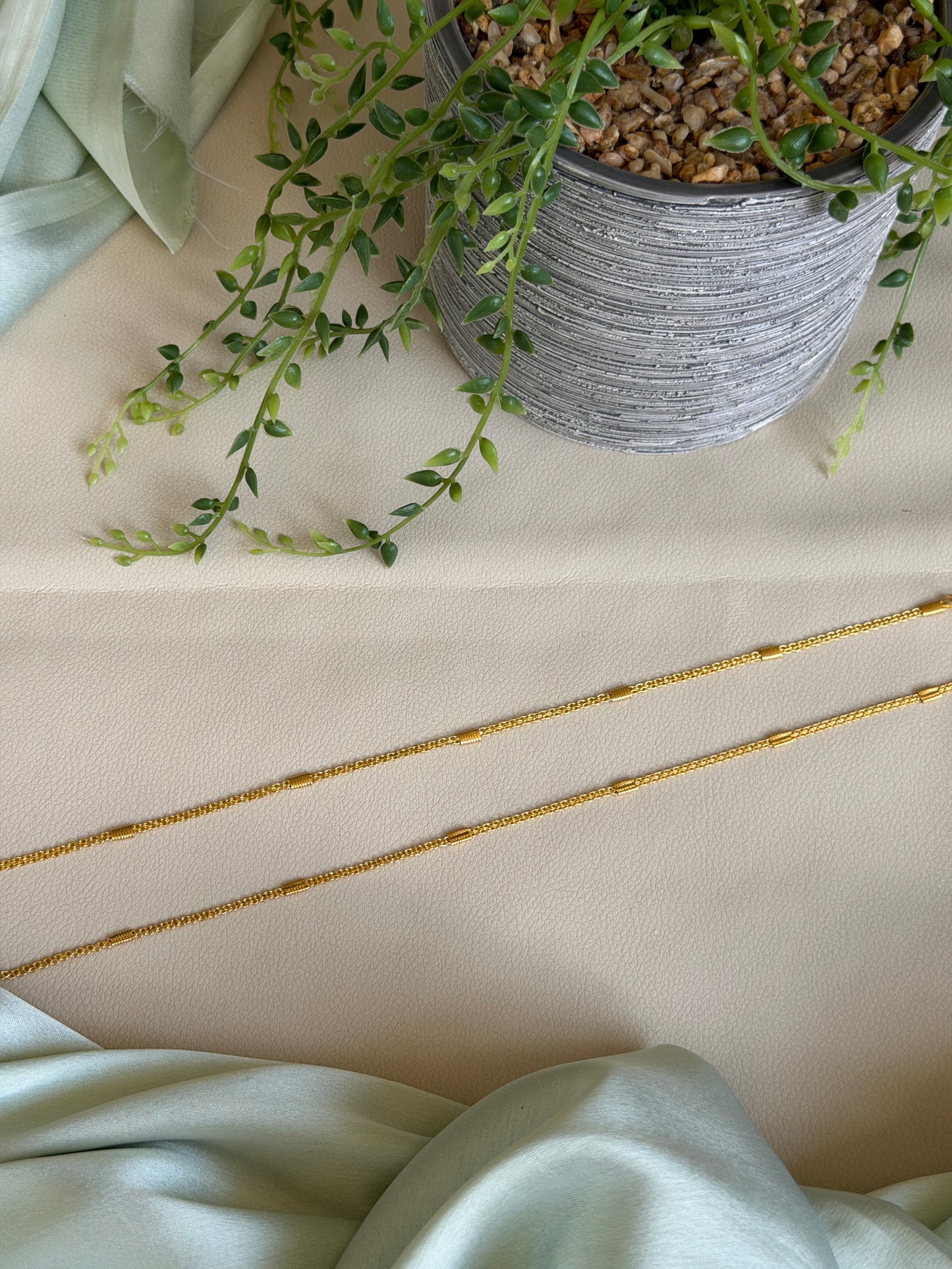 Thin Gold Replica Anklets