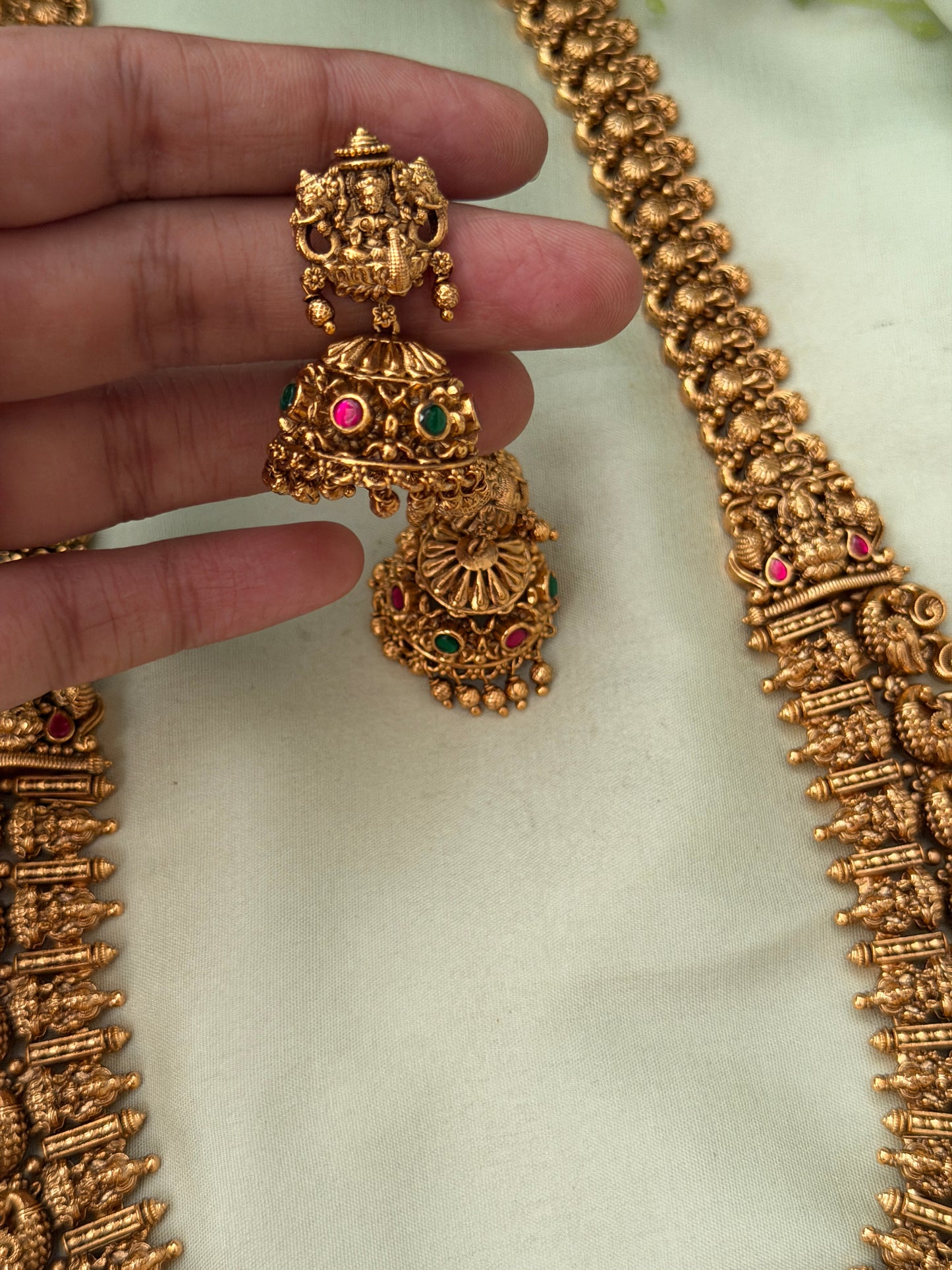 Lokamithra Gold Replica Haaram Set