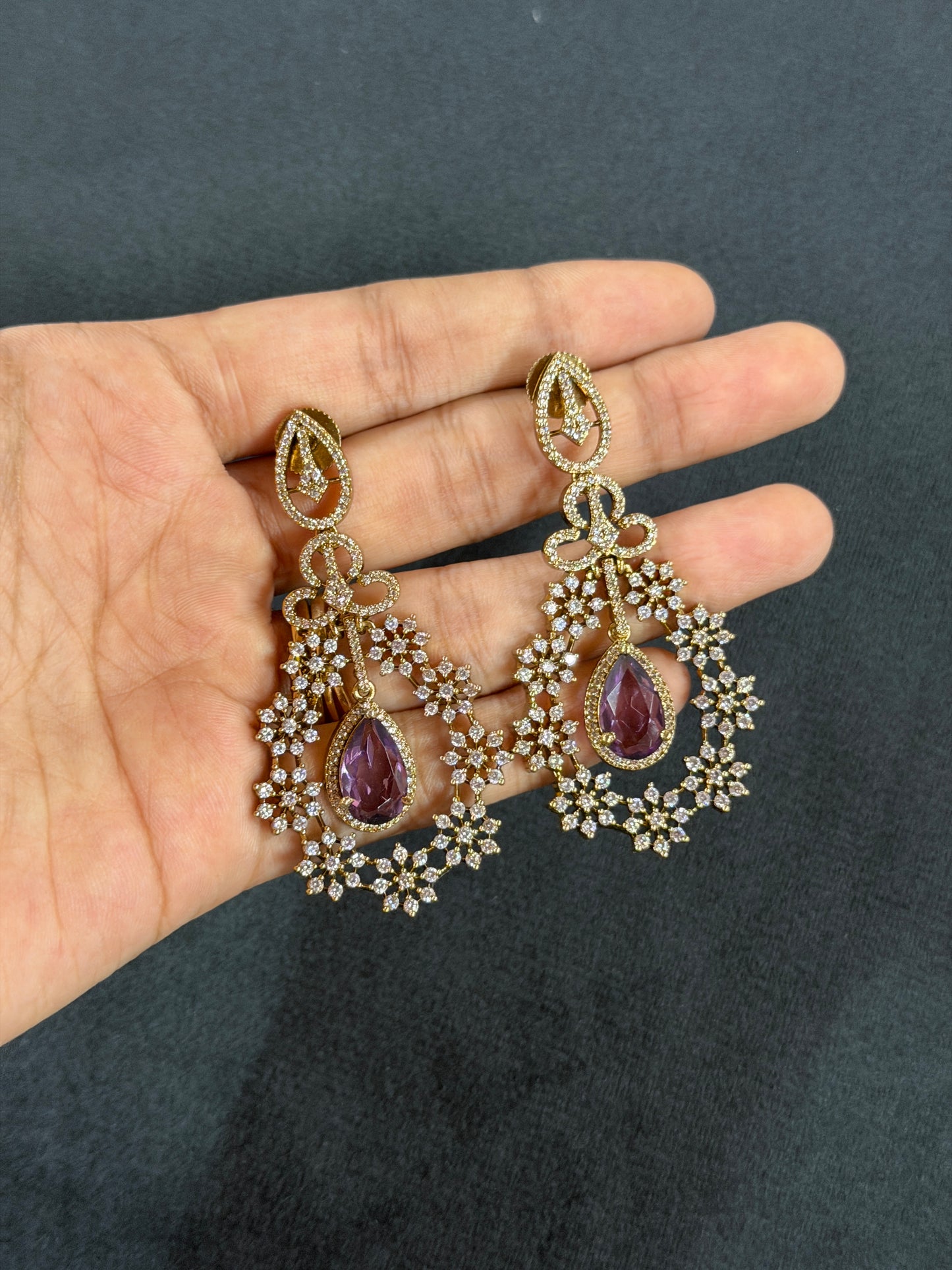 Selina Diamond Chaandbali Drop