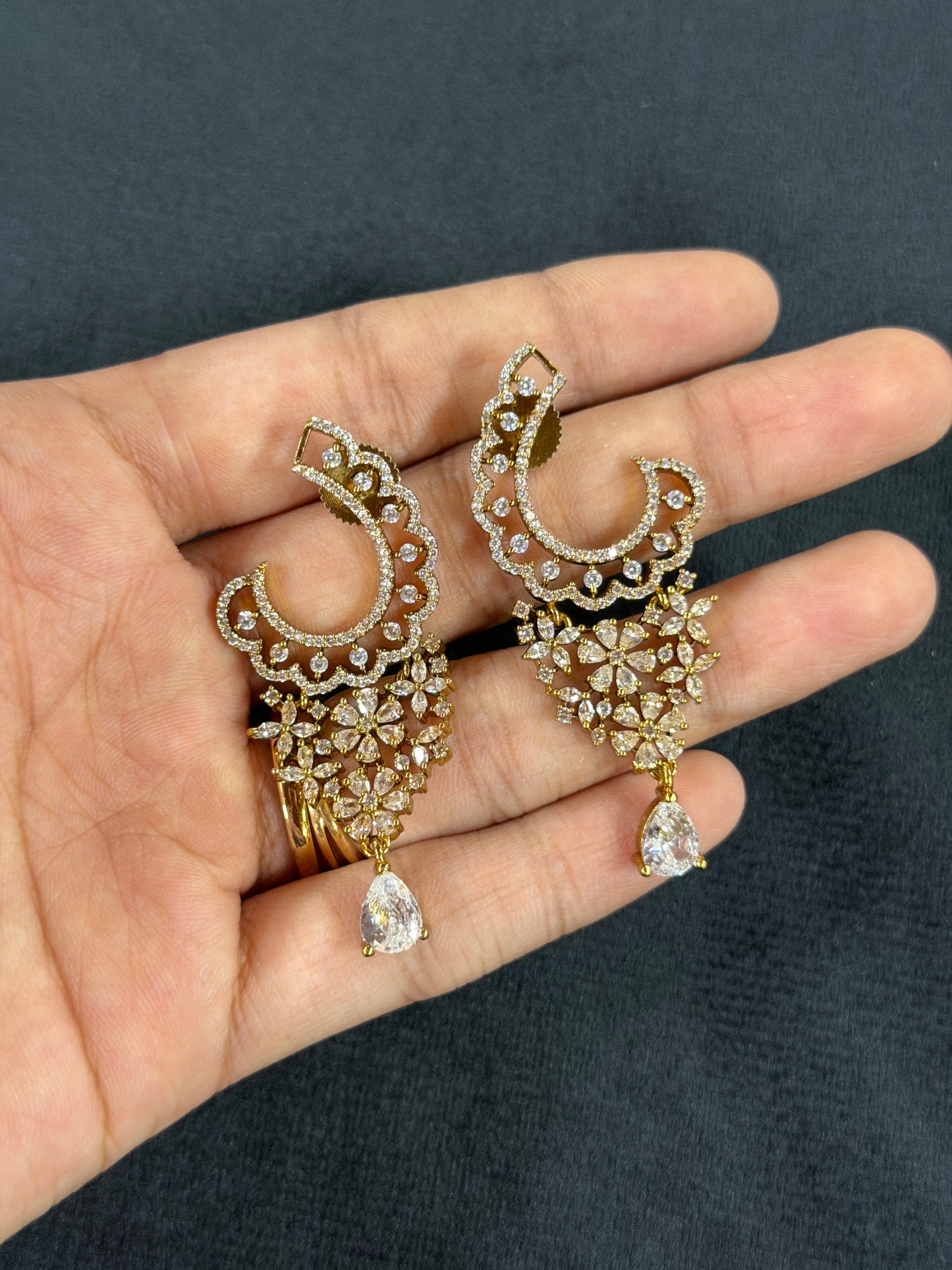 Chandra Chaandbali AD Earrings