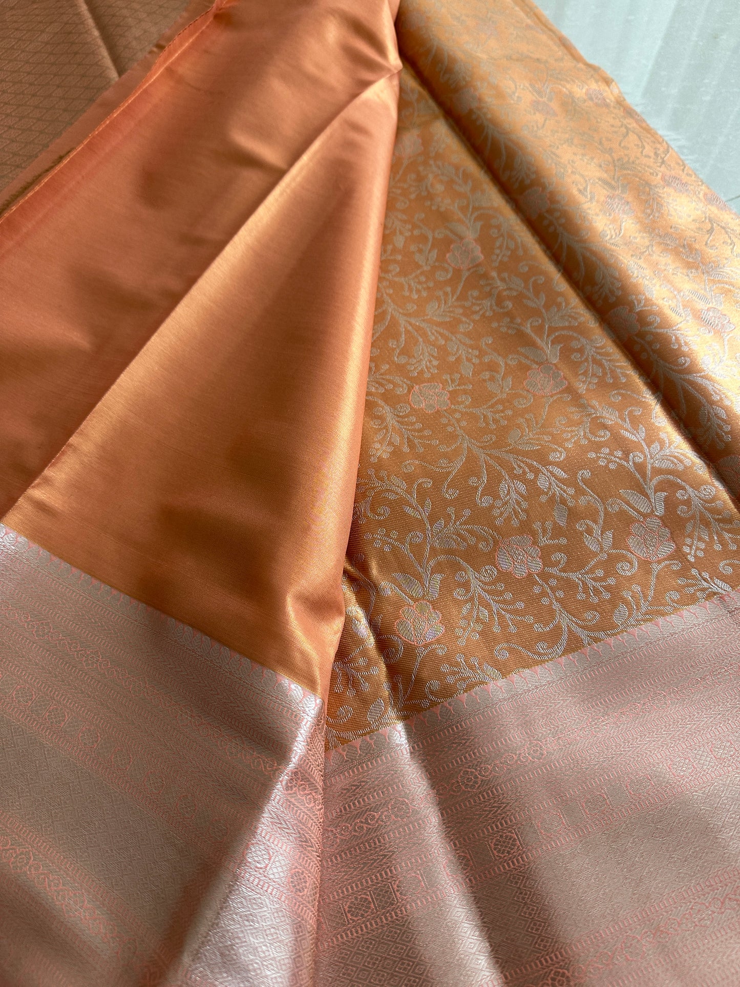 Coral Kanchi Tissue Saree
